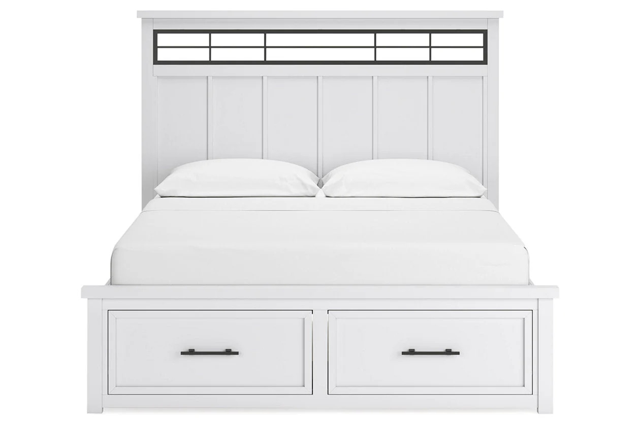 Ashbryn White/Natural California King Storage Platform Bed - Image 5