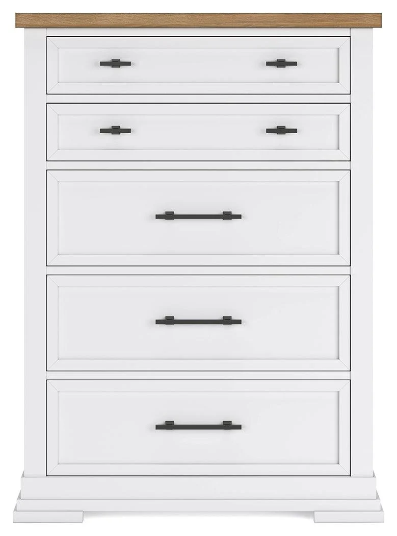 Ashbryn White/Natural Chest of Drawers - Image 5