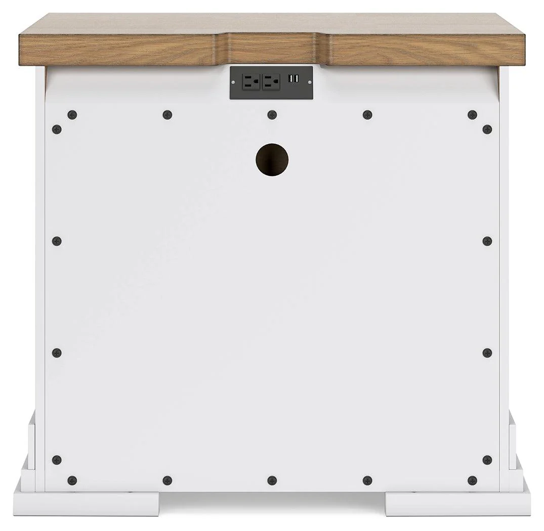 Ashbryn White/Natural Nightstand - Image 5