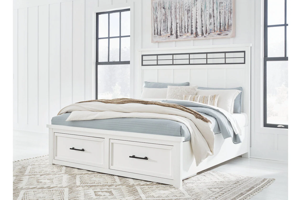 Ashbryn White/Natural Storage Platform Bedroom Set - Image 3
