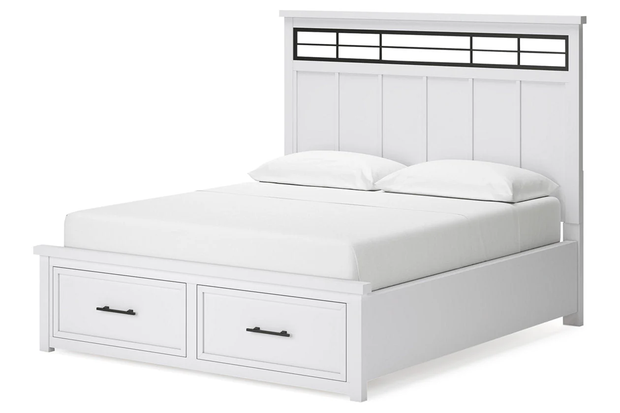 Ashbryn White/Natural Storage Platform Bedroom Set - Image 5
