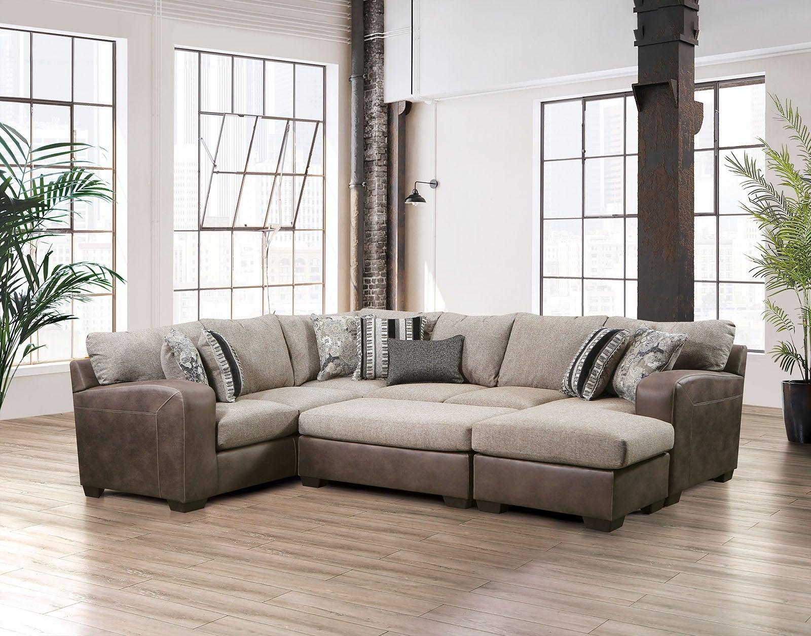 Ashenweald Sectional In Brown and Light Brown - Image 2