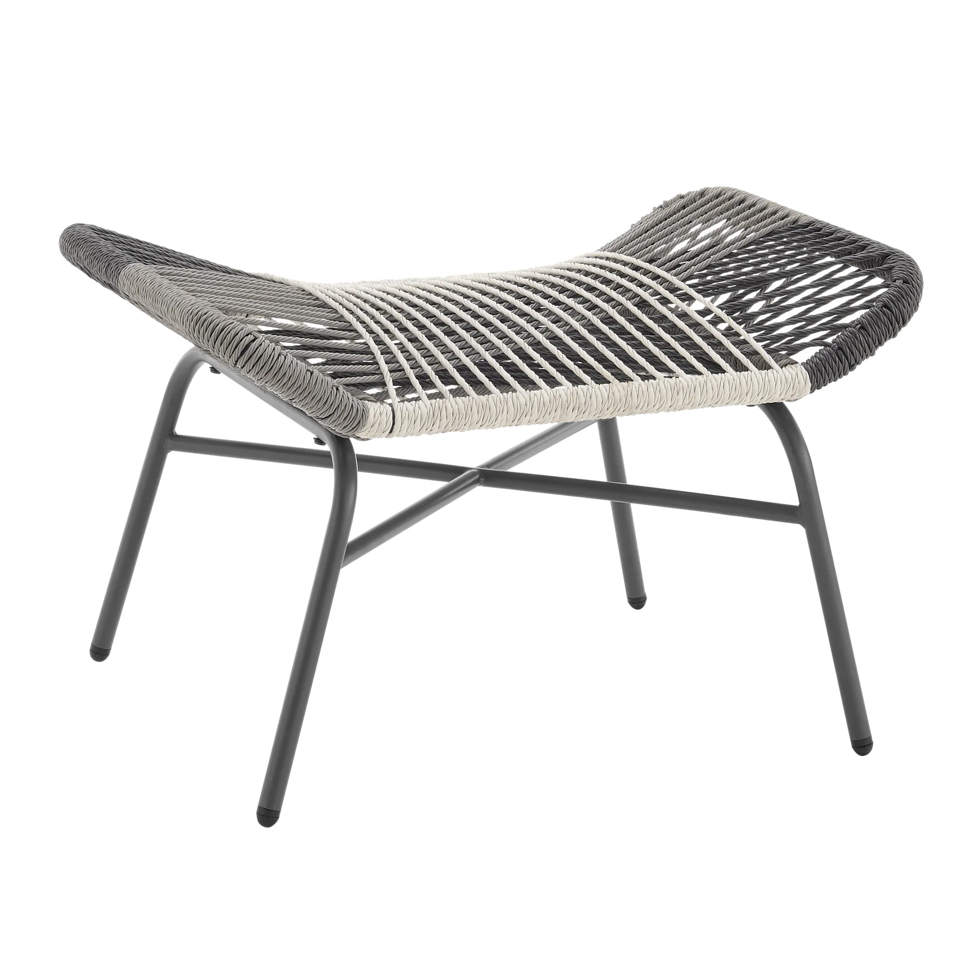 Ashland 3-Piece Patio Conversation Set with Foot Ottomans in Cream - Image 15