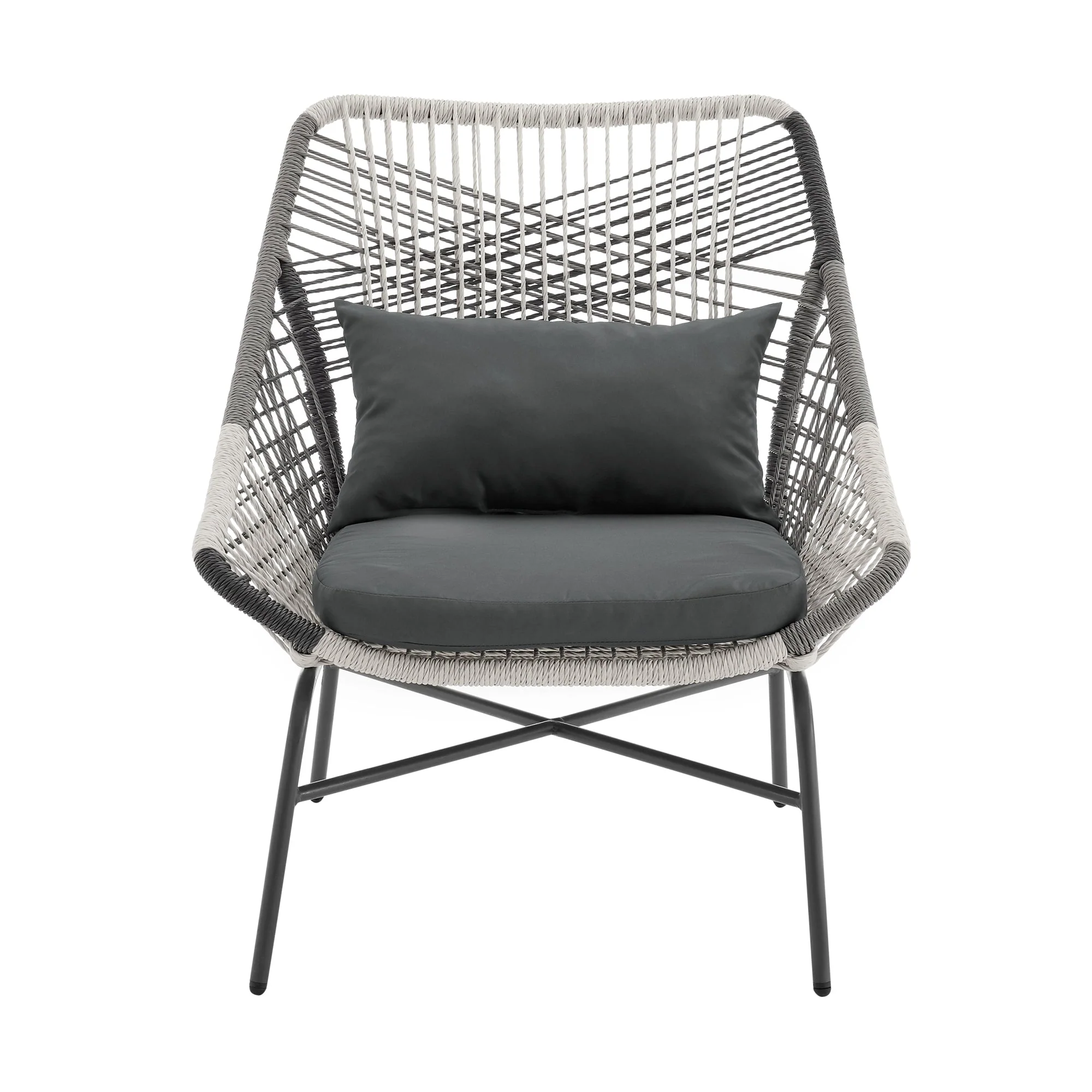Ashland 3-Piece Patio Conversation Set with Foot Ottomans in Grey - Image 10