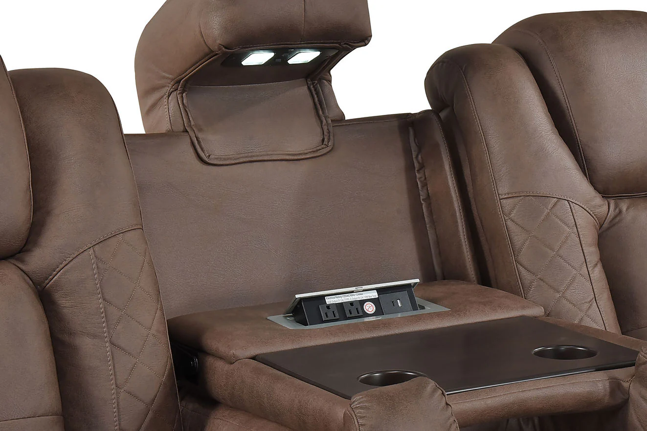 Ashley Brown 3-Piece Power Reclining Living Room Set - Image 3