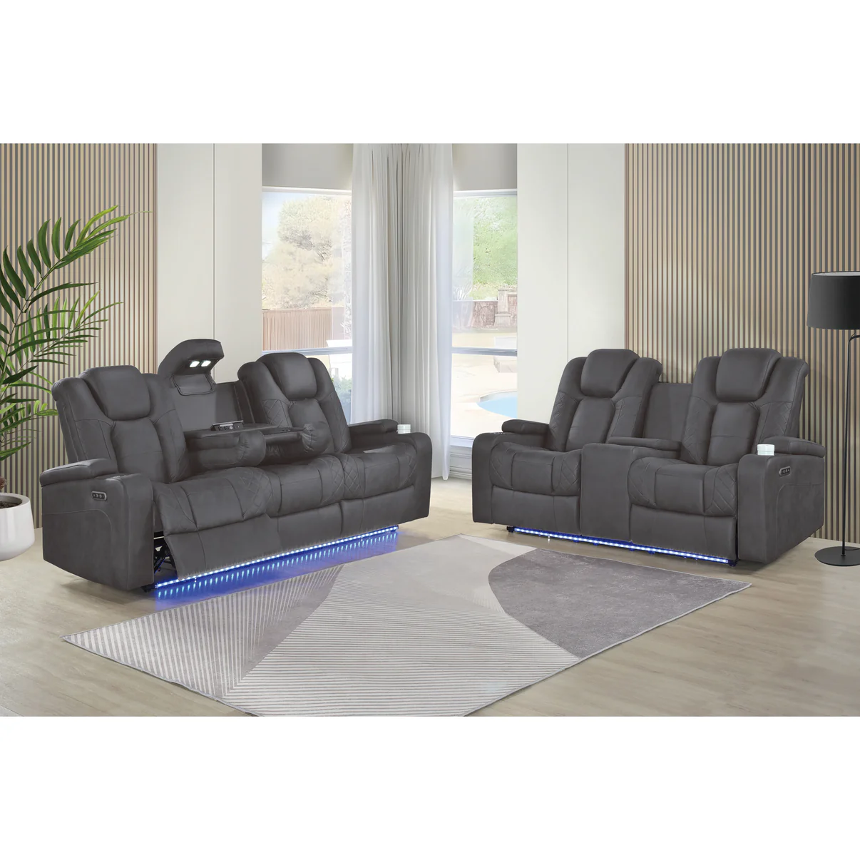 Ashley Grey 3-Piece Power Reclining Living Room Set - Image 2