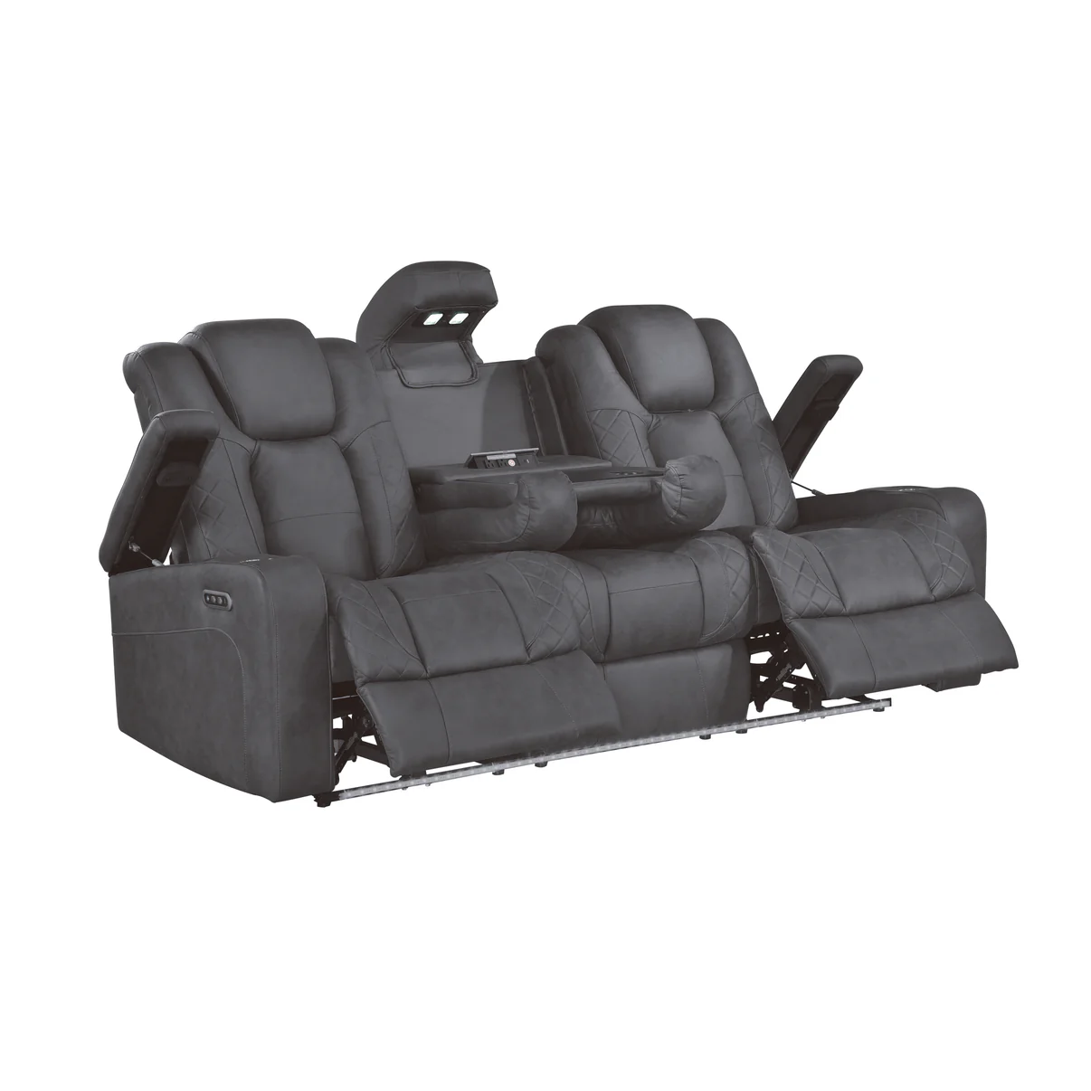 Ashley Grey 3-Piece Power Reclining Living Room Set - Image 8