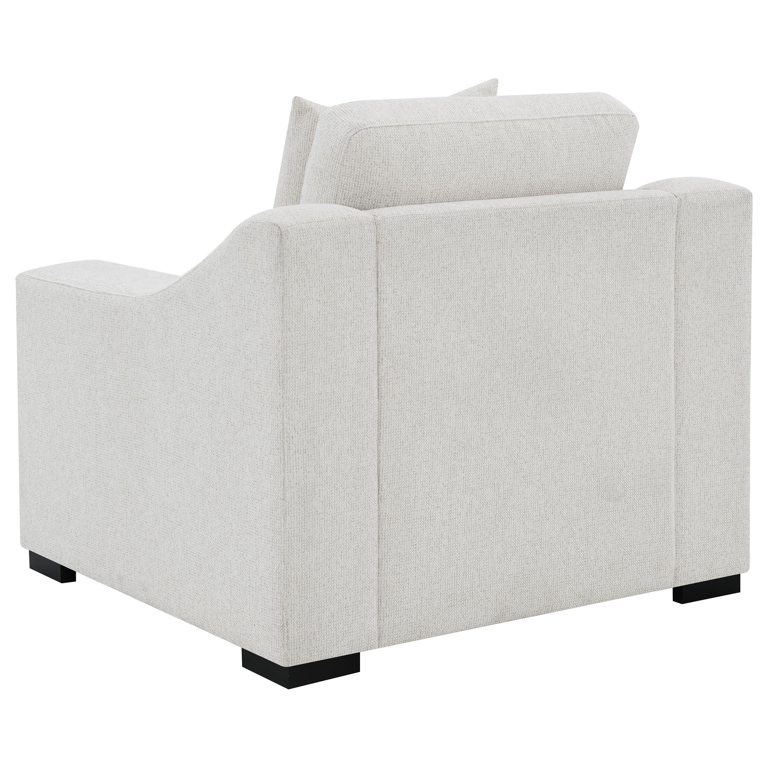 Ashlyn Sand Fabric Upholstered Track Arm Accent Chair - Image 5
