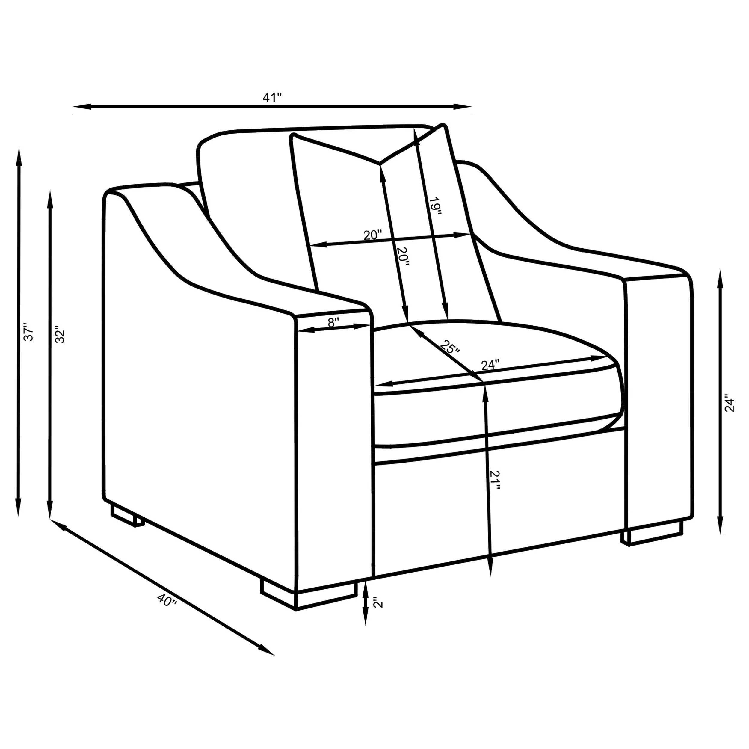 Ashlyn Sand Fabric Upholstered Track Arm Accent Chair - Image 9
