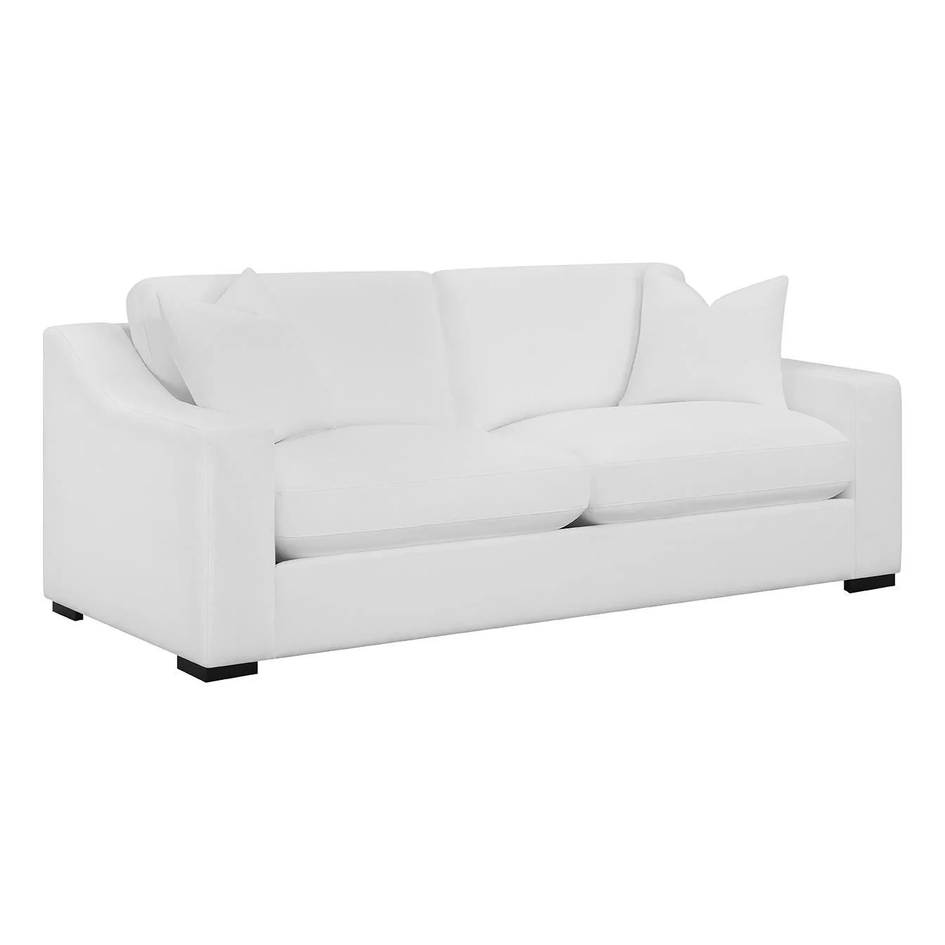 Ashlyn Upholstered Sloped Arm Sofa White - Image 3
