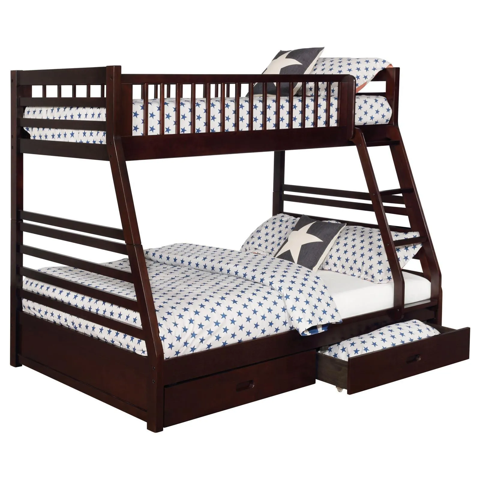 Ashton Cappuccino Twin over Full 2-Drawer Bunk Bed - Image 3