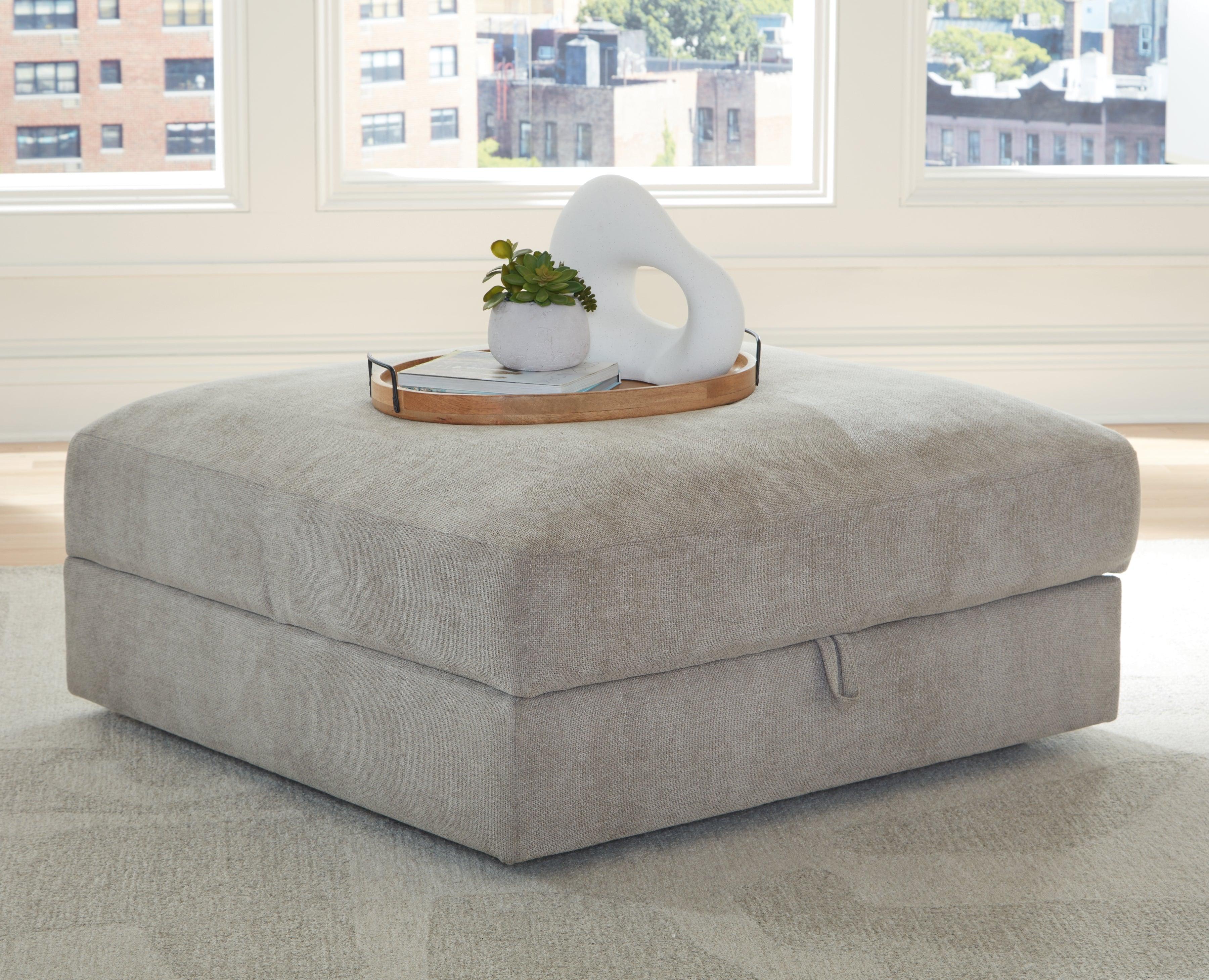 Aslan Court Pebble Ottoman With Storage - Image 6