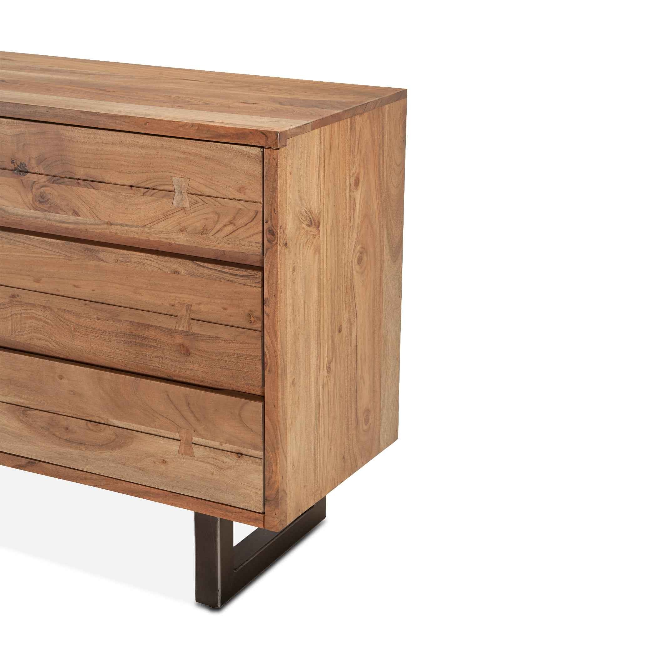 Aspen 58" Six Drawer Dresser in Smoked Acacia - Image 3