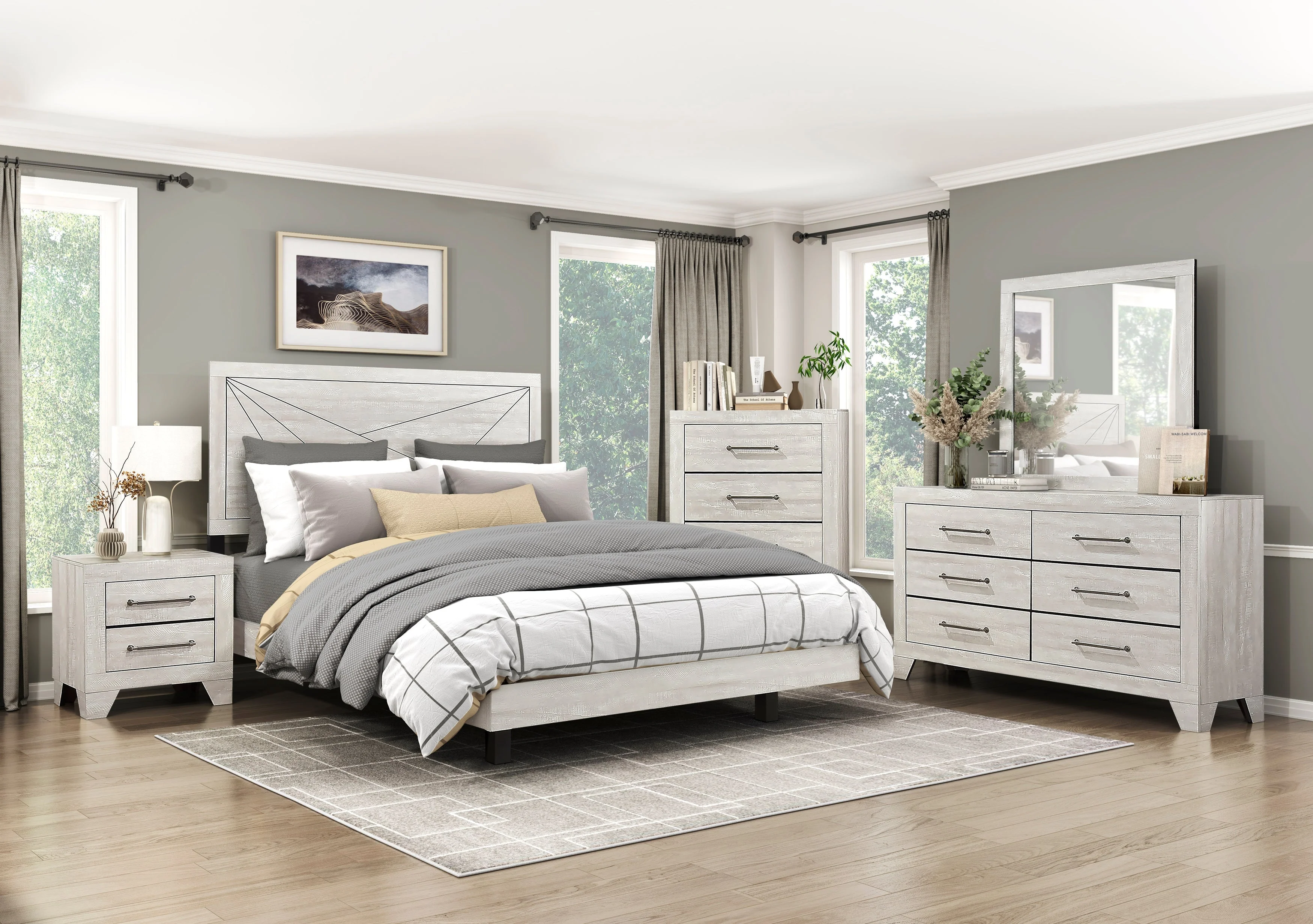 Aspen Gray Oak Full Bed - Image 8