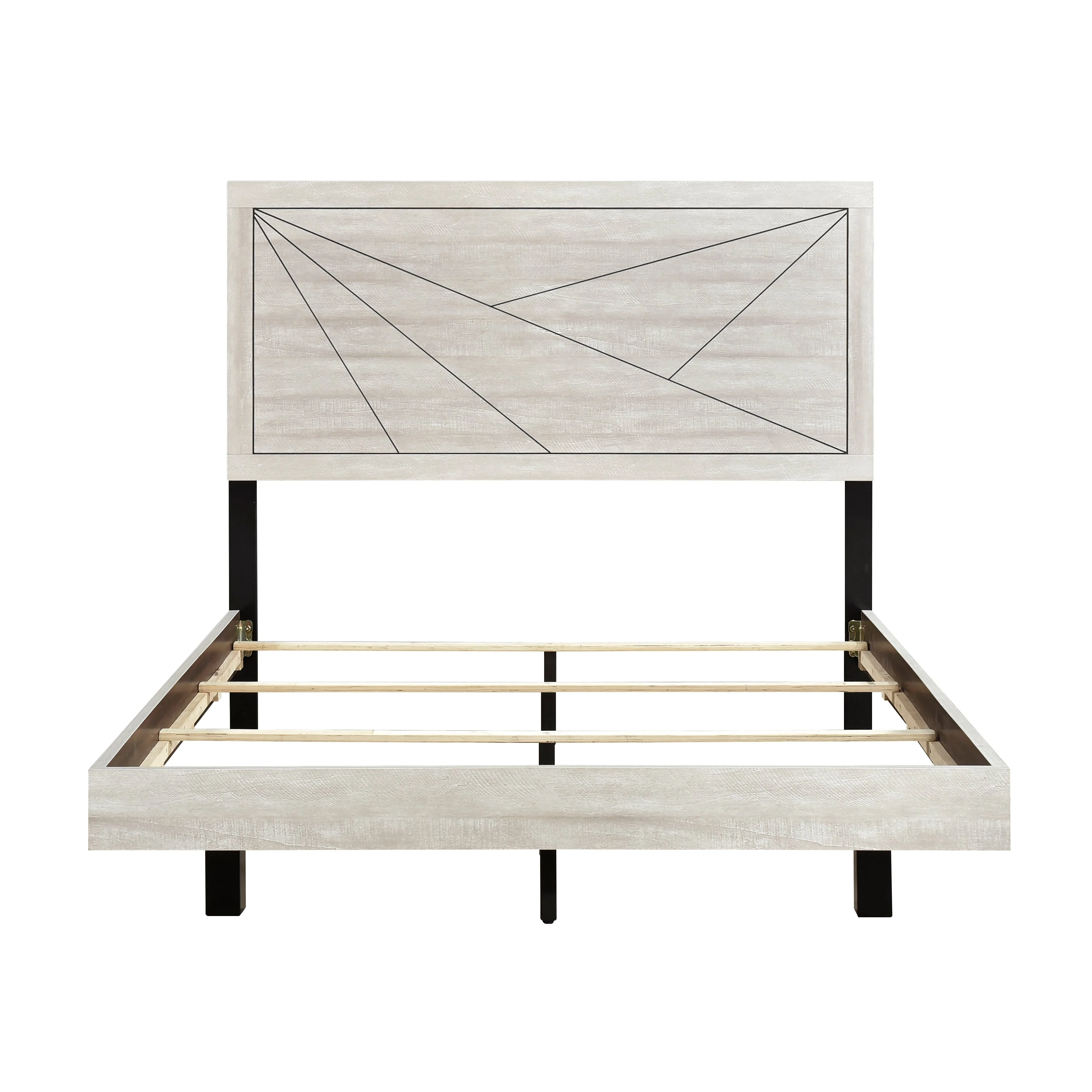 Aspen Gray Oak Queen Bed - Image 2