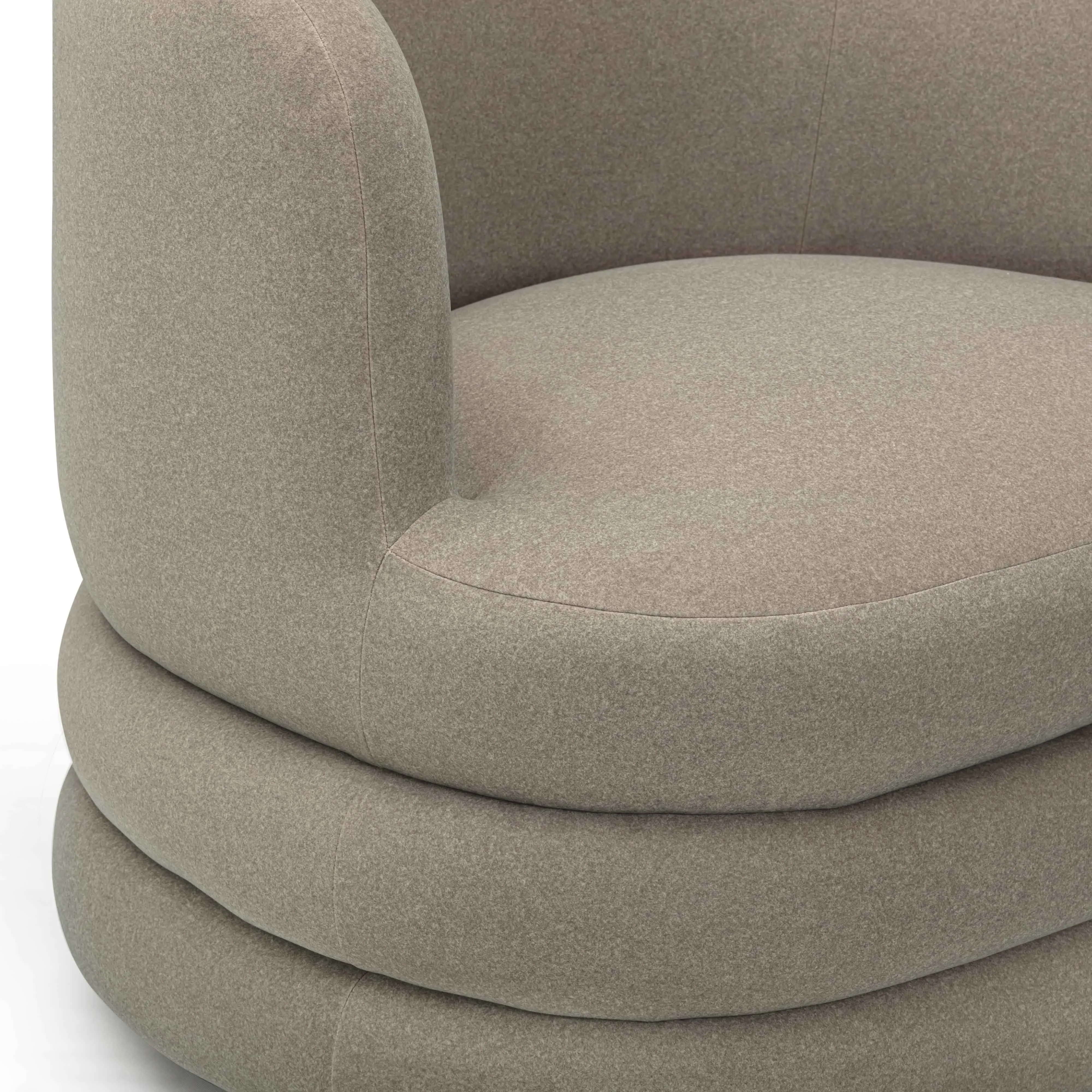 Astor Faux Mohair Swivel Hotel Lounge Chair - Image 13