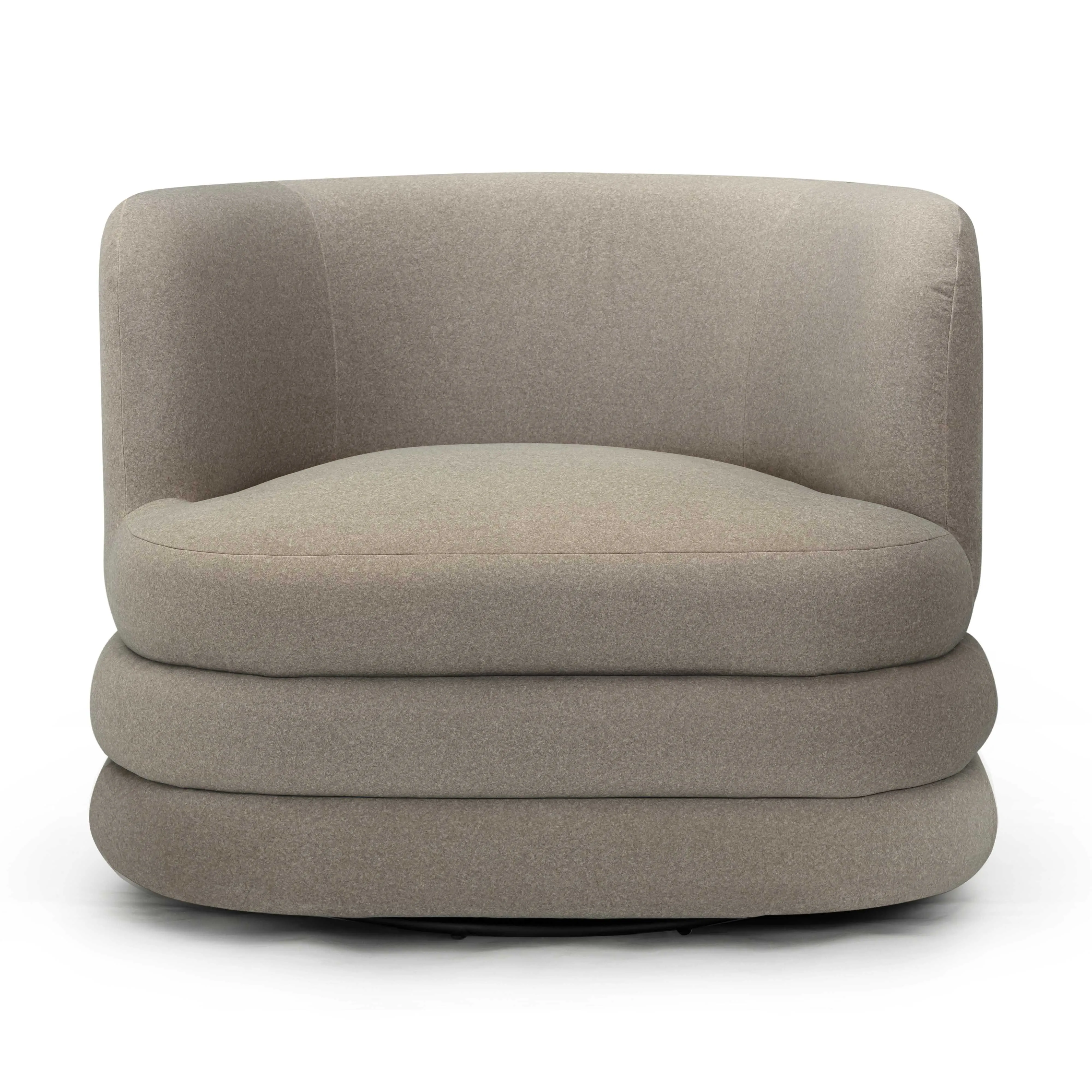 Astor Faux Mohair Swivel Hotel Lounge Chair - Image 8