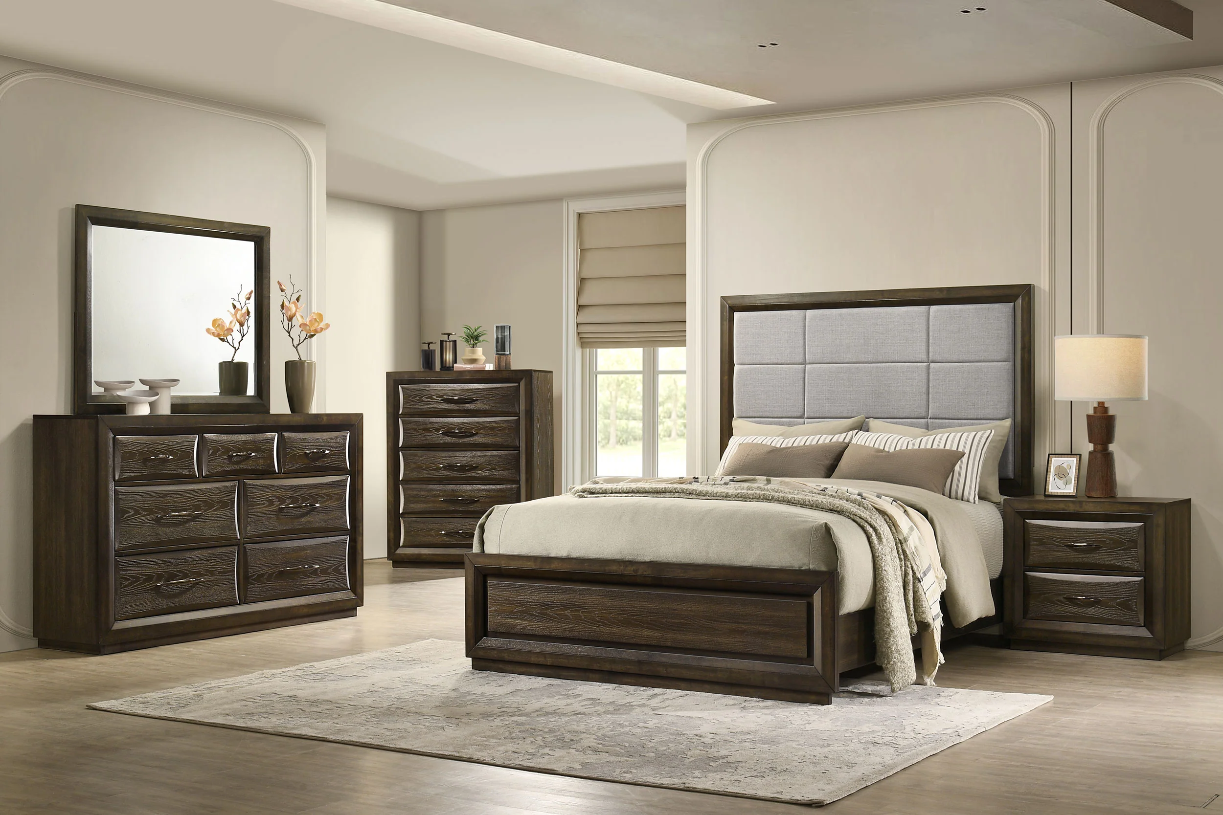 Atlas Dark Oak 5-drawer Bedroom Chest of Drawers - Image 14