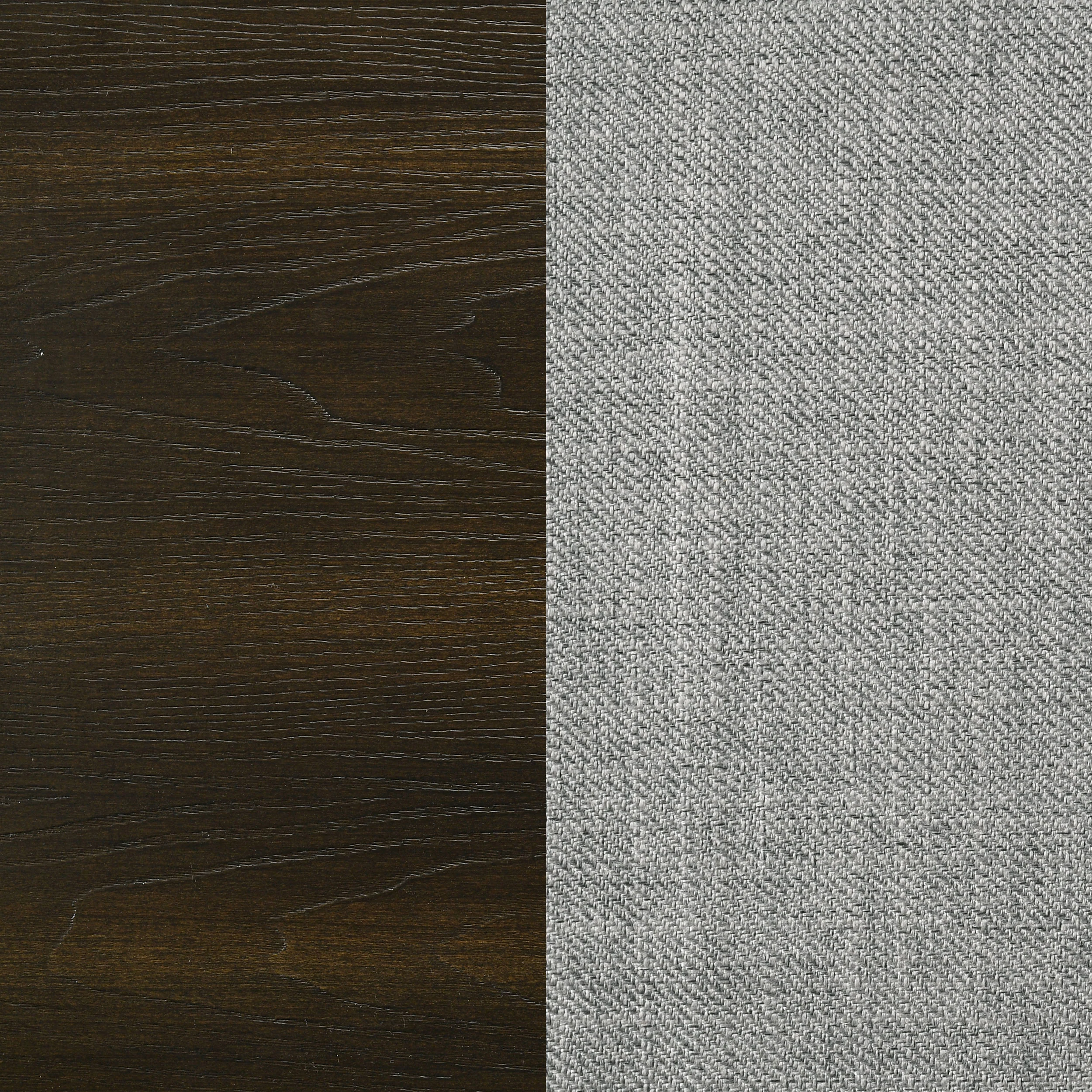 Atlas Grey/Dark Oak 63-inch Eastern King Upholstered Panel Bed - Image 10