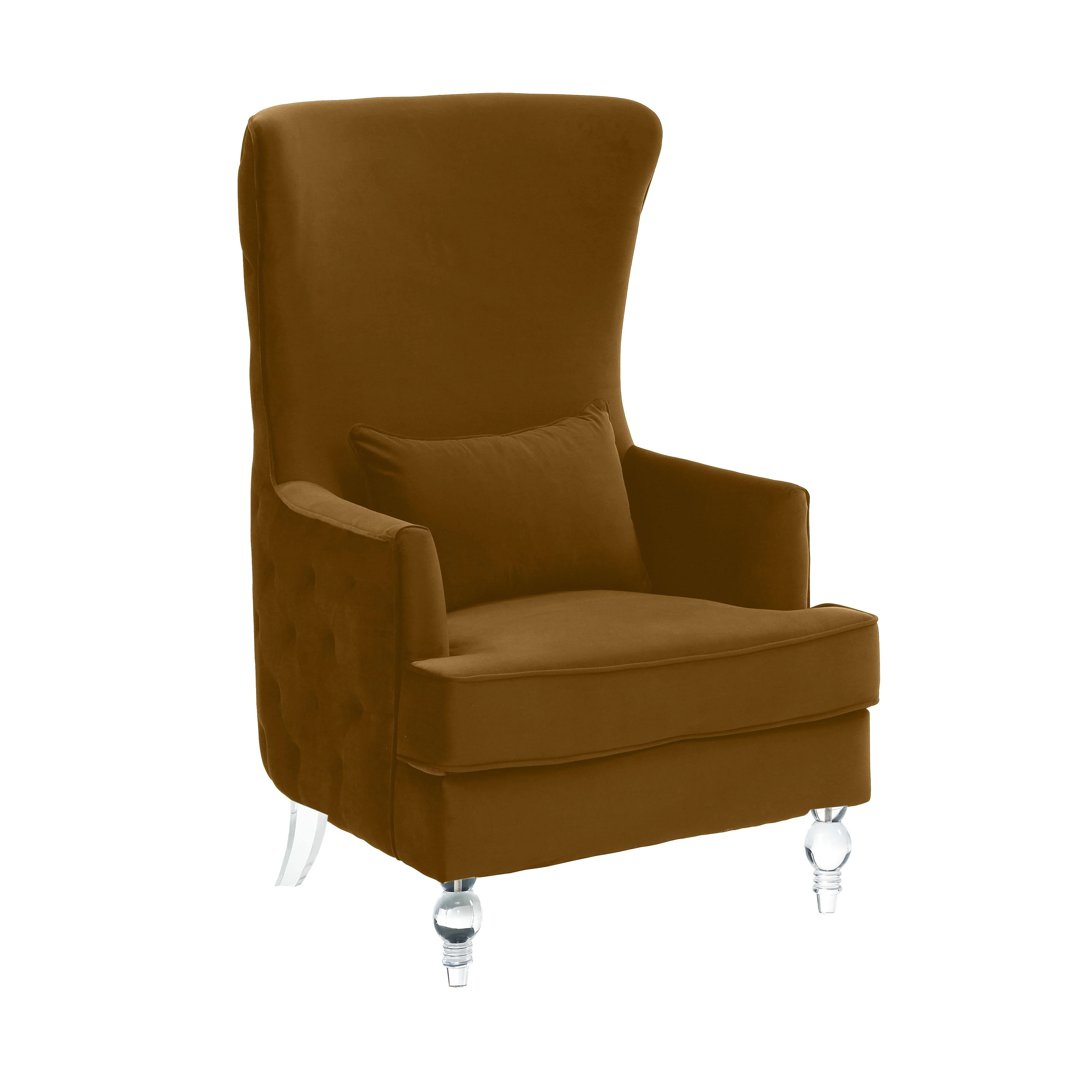 Aubree Velvet Chair with Acrylic Legs - Image 5