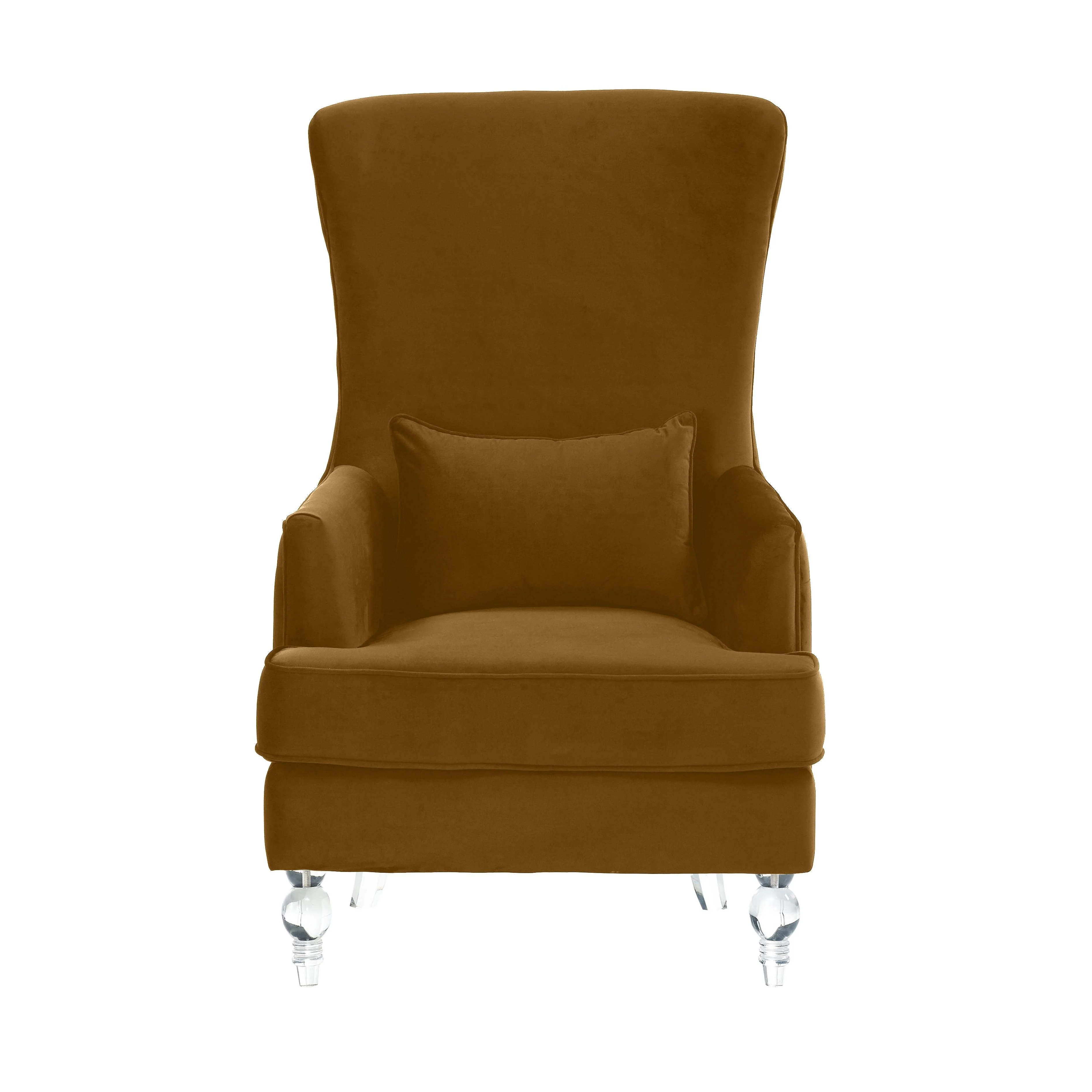 Aubree Velvet Chair with Acrylic Legs - Image 6