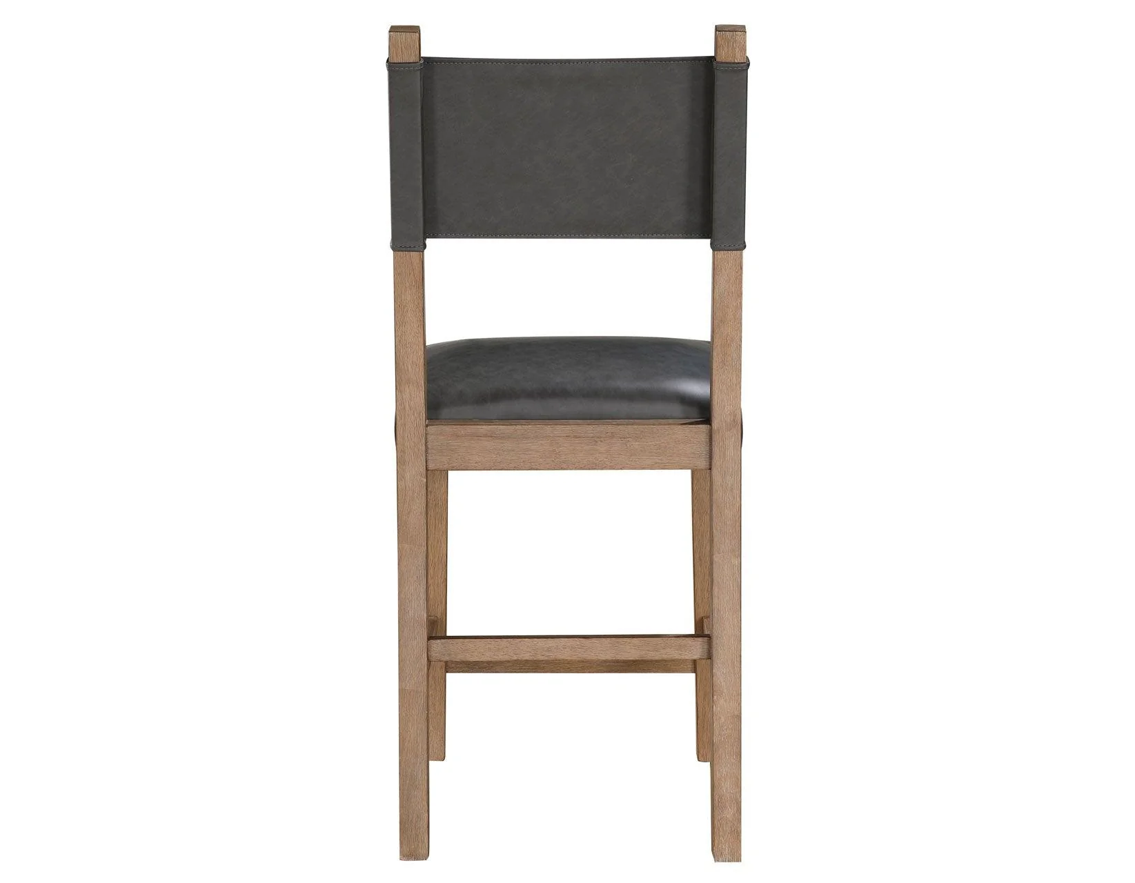 Aubrey 24″ Driftwood Counter Chair with Gray Vegan Leather - Image 6
