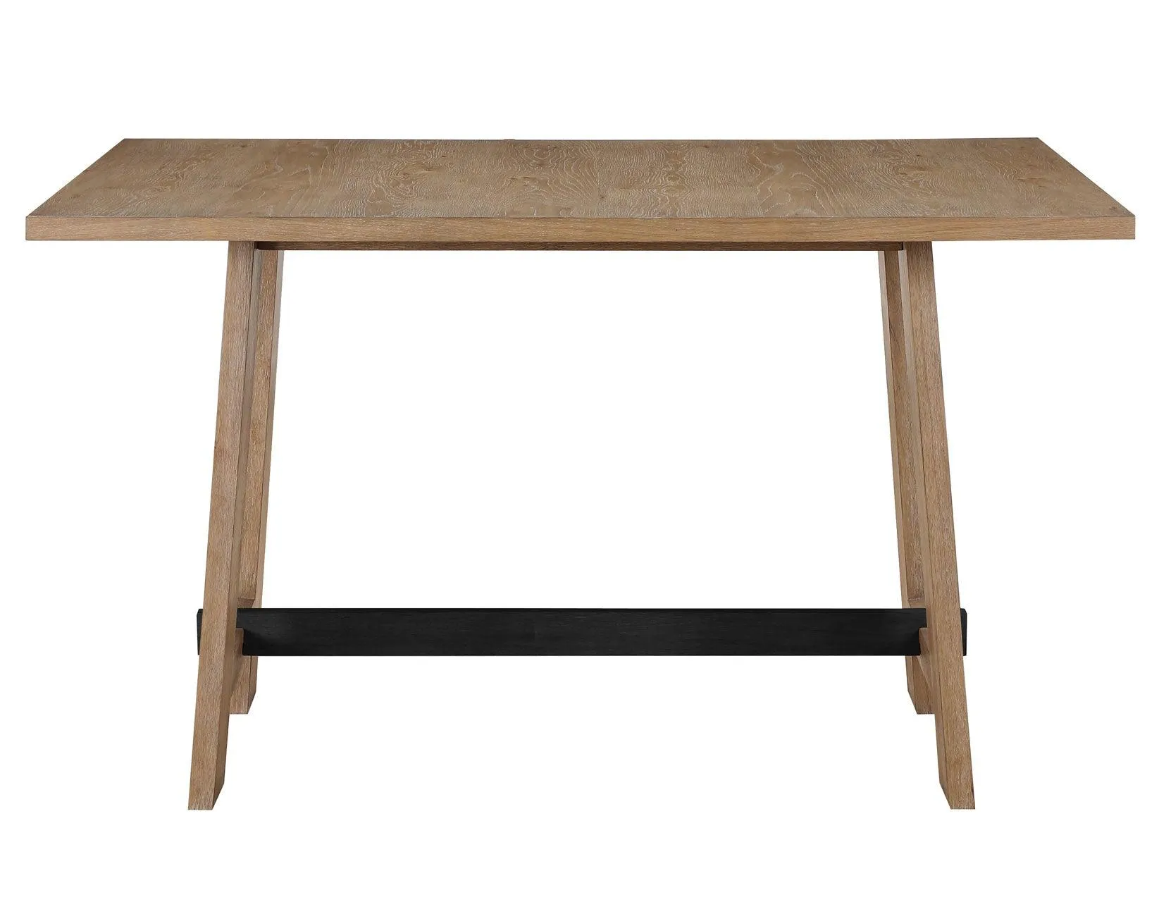 Aubrey 59.5″ Drifwood Counter Table with Black Stretchers - Image 4