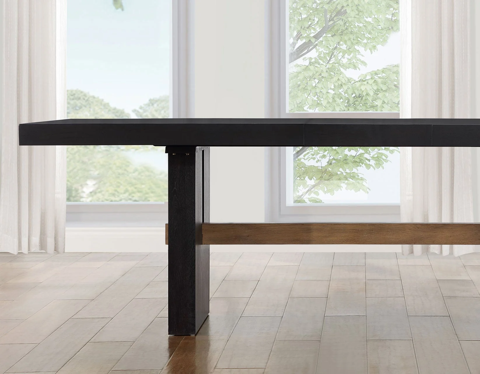 Aubrey 78-96″ Table w/18-inch Leaf, Black - Image 9