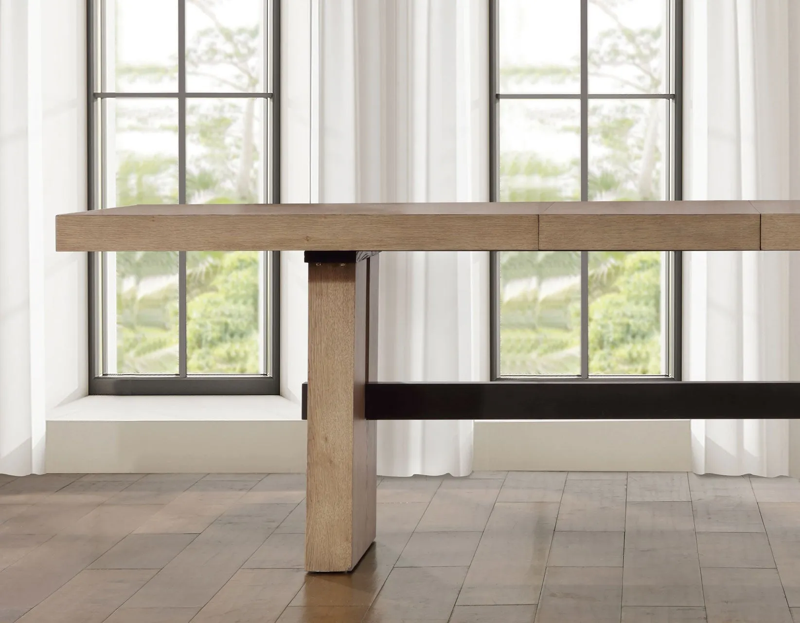 Aubrey 78-96″ Table w/18-inch Leaf, Waxed Driftwood - Image 5