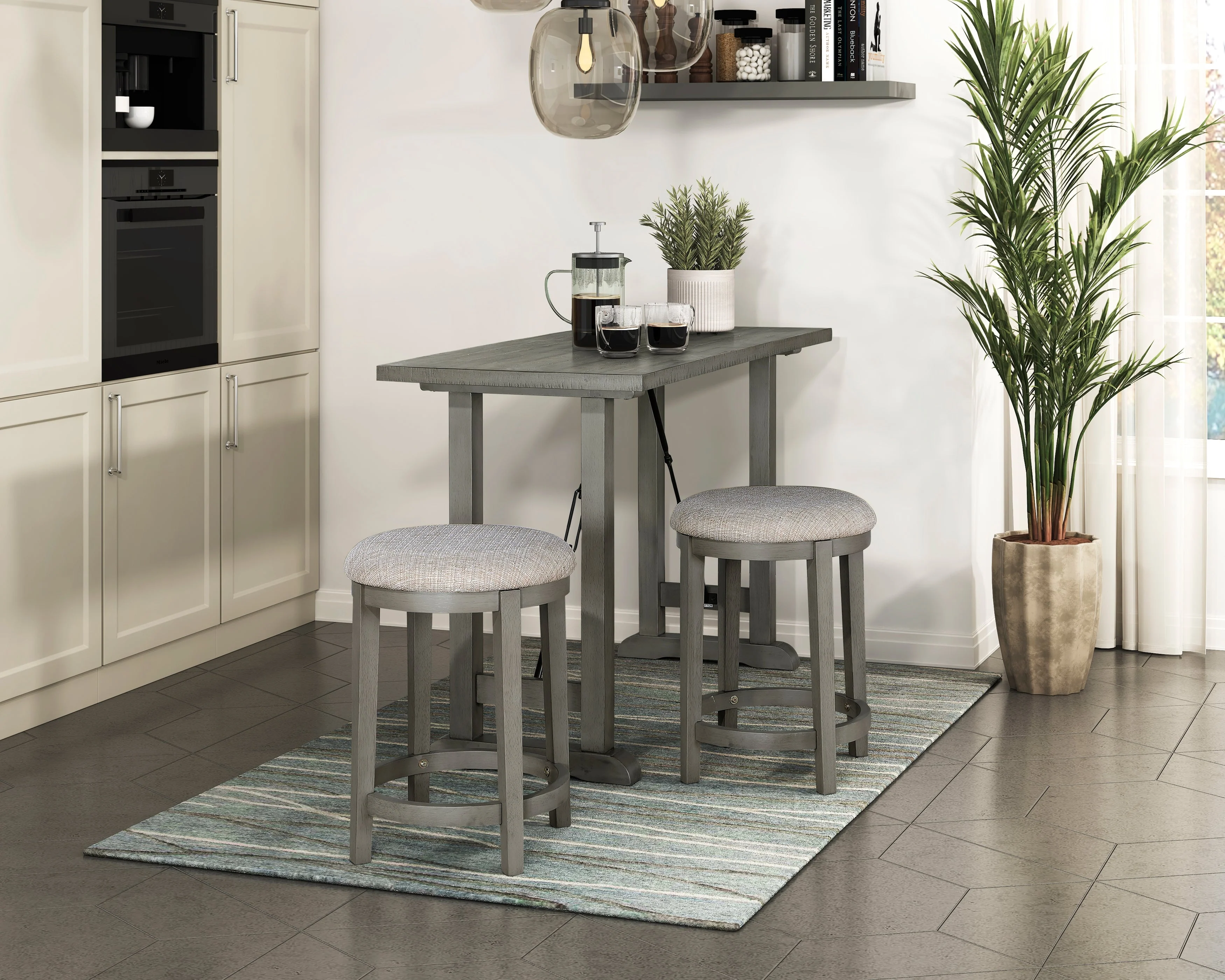 Auburndale Light Gray Counter Height Table - Image 4