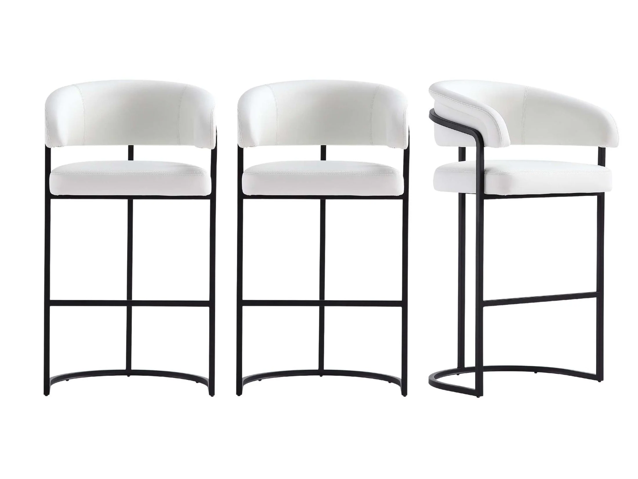 Augusta Barstool in White (set of 3)