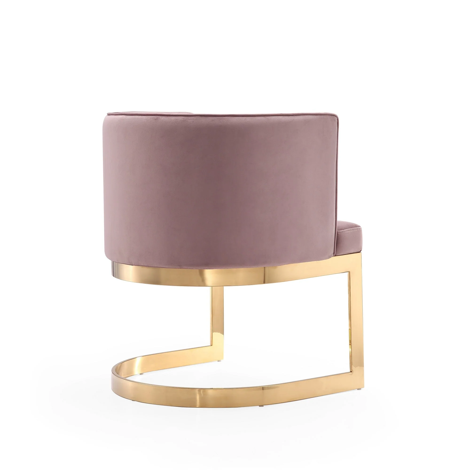 Aura Dining Chair in Blush and Polished Brass (set of 2) - Image 7