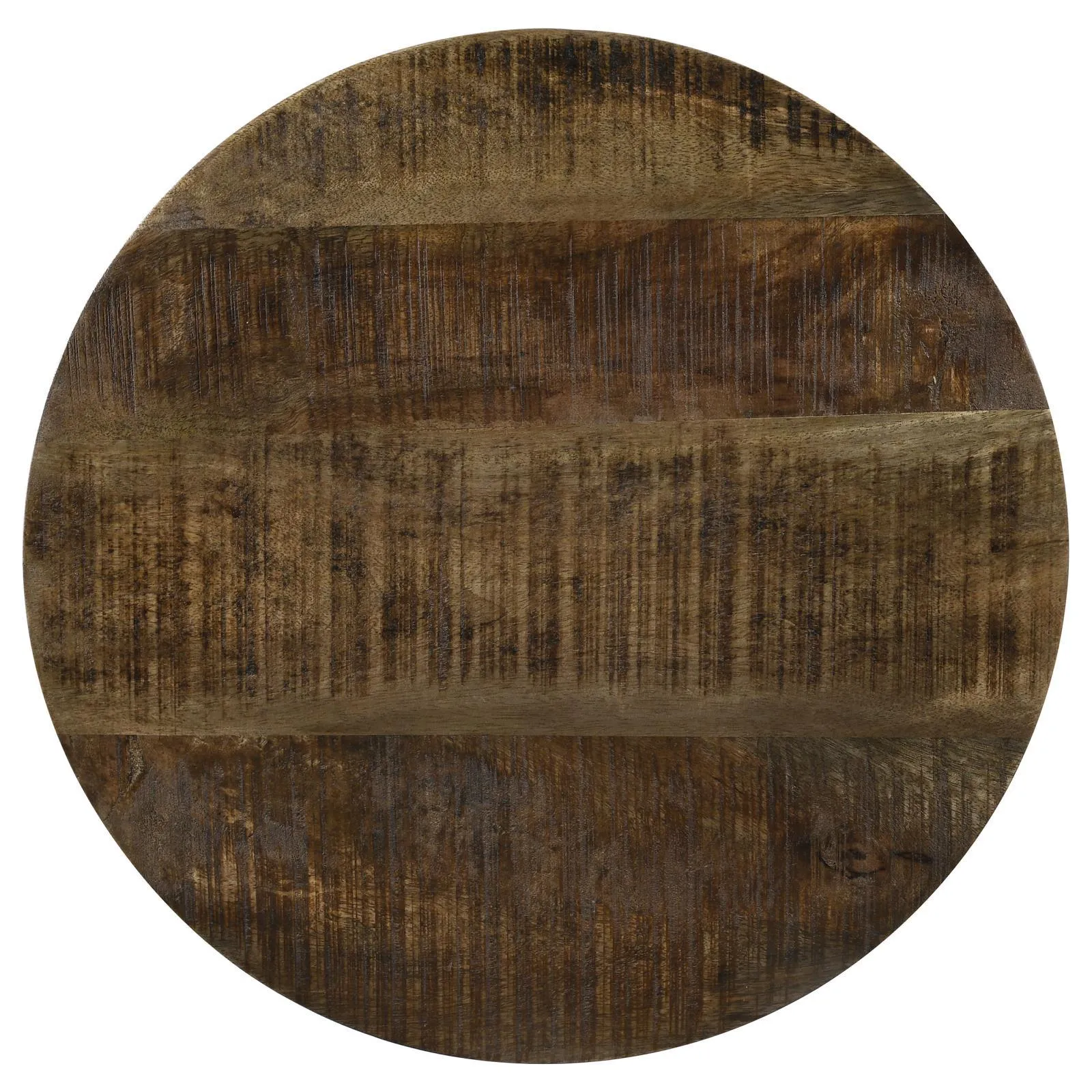 Aurora Natural/Black Round Accent Table with Drum Base - Image 4
