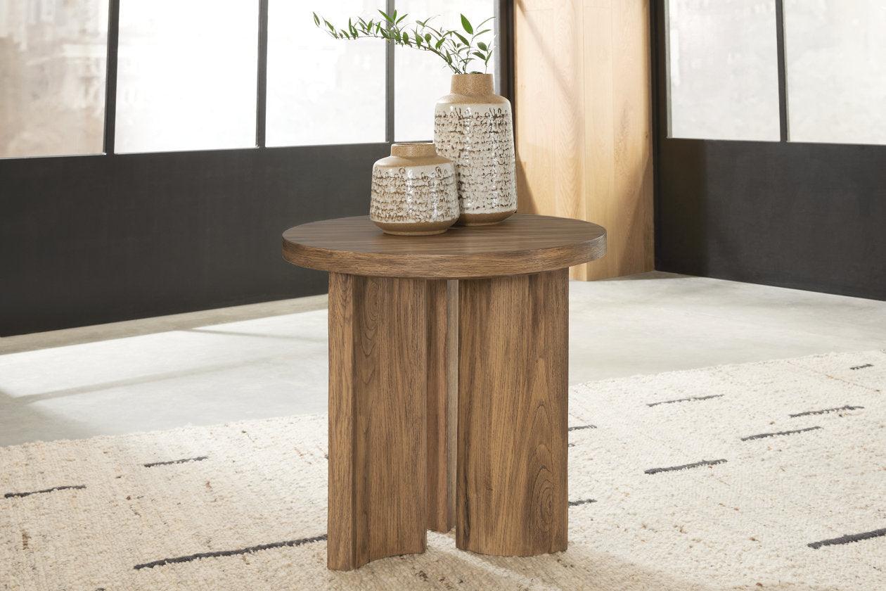 Austanny Warm Brown Coffee Table and 2 End Tables - Image 2