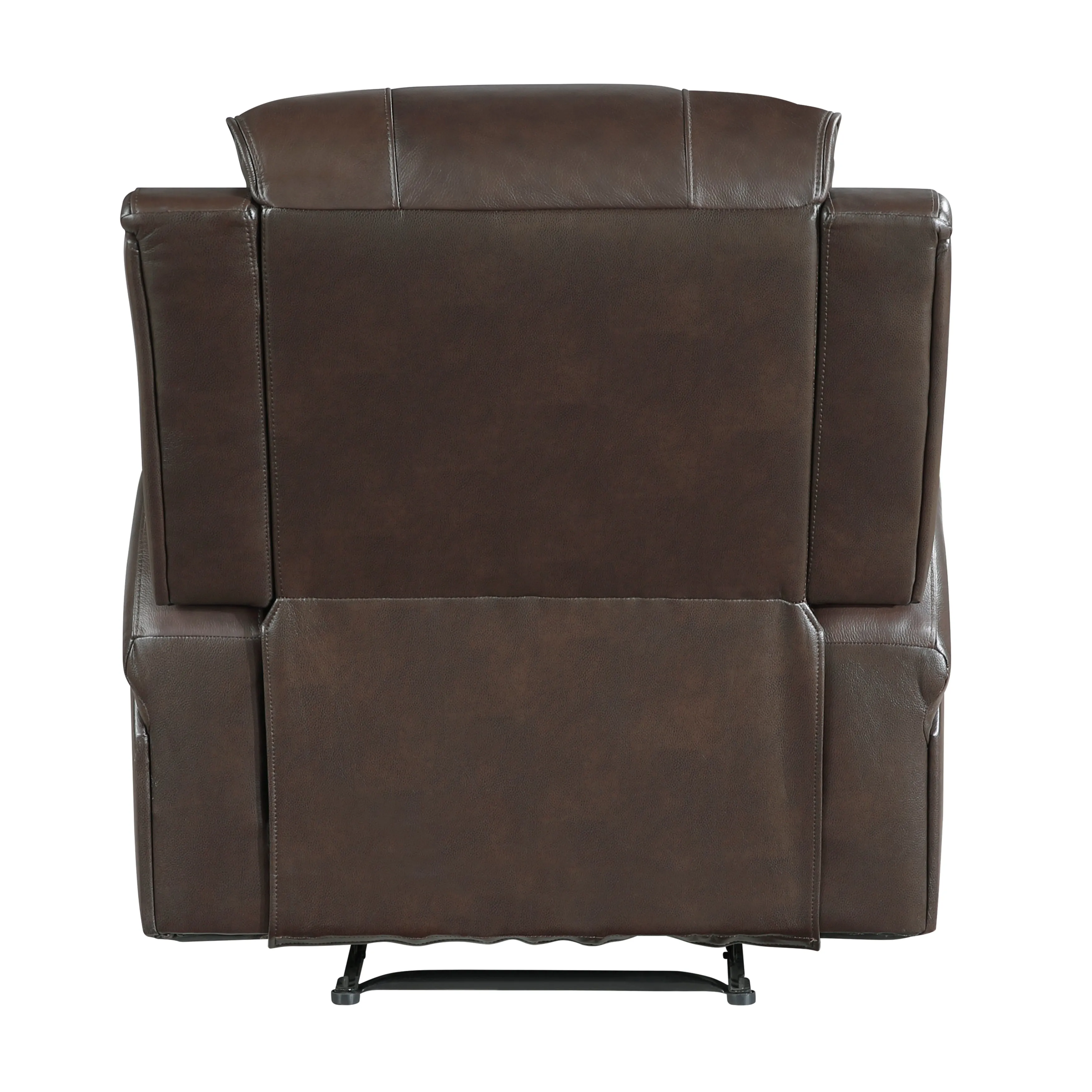 Austin Brown Genuine Leather Reclining Chair - Image 4
