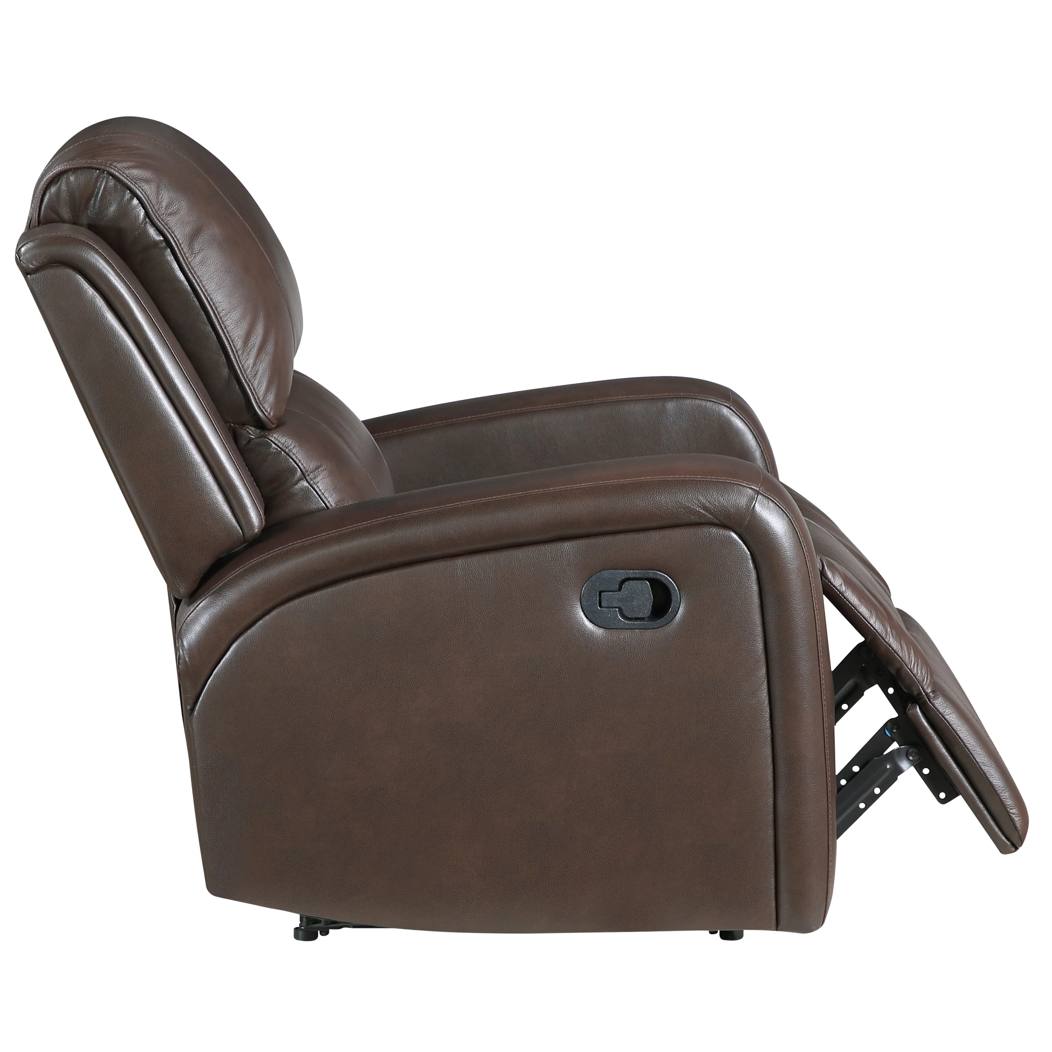 Austin Brown Genuine Leather Reclining Chair - Image 7