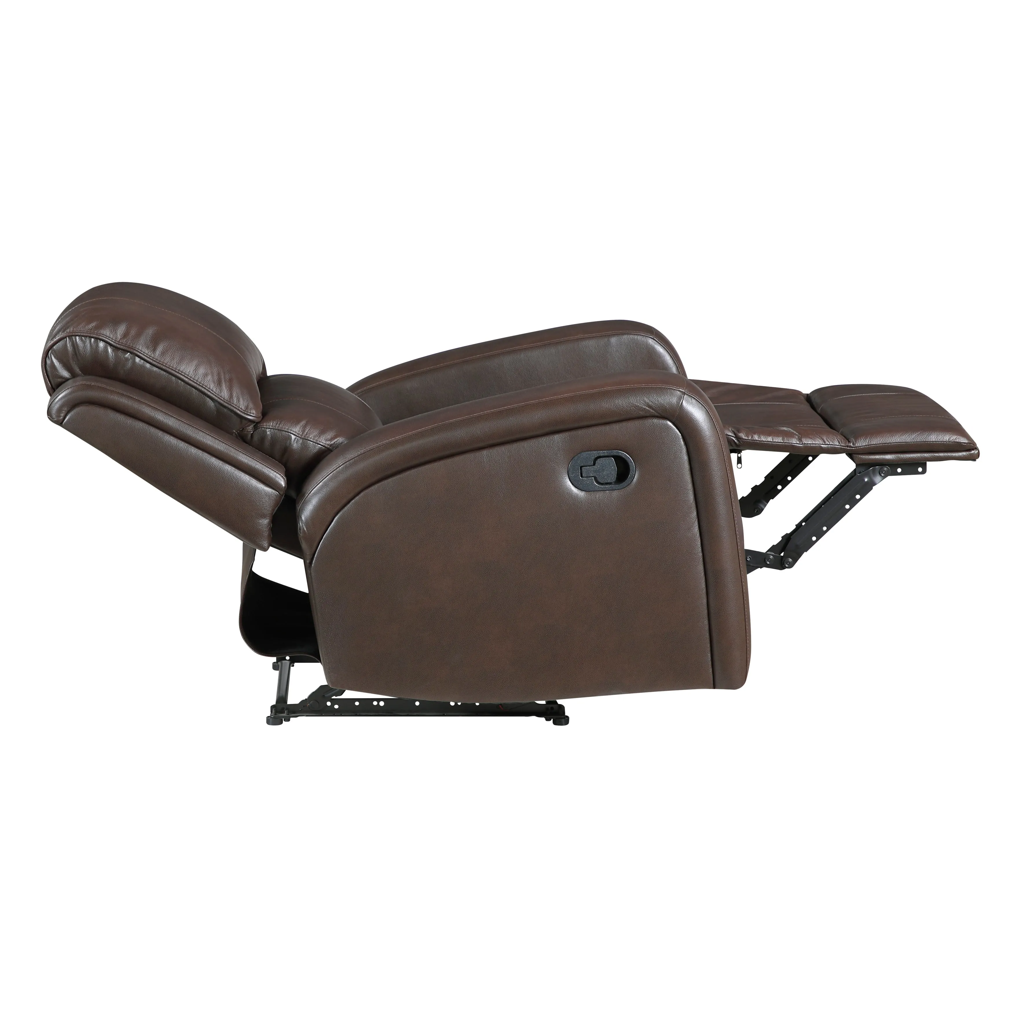 Austin Brown Genuine Leather Reclining Chair - Image 8