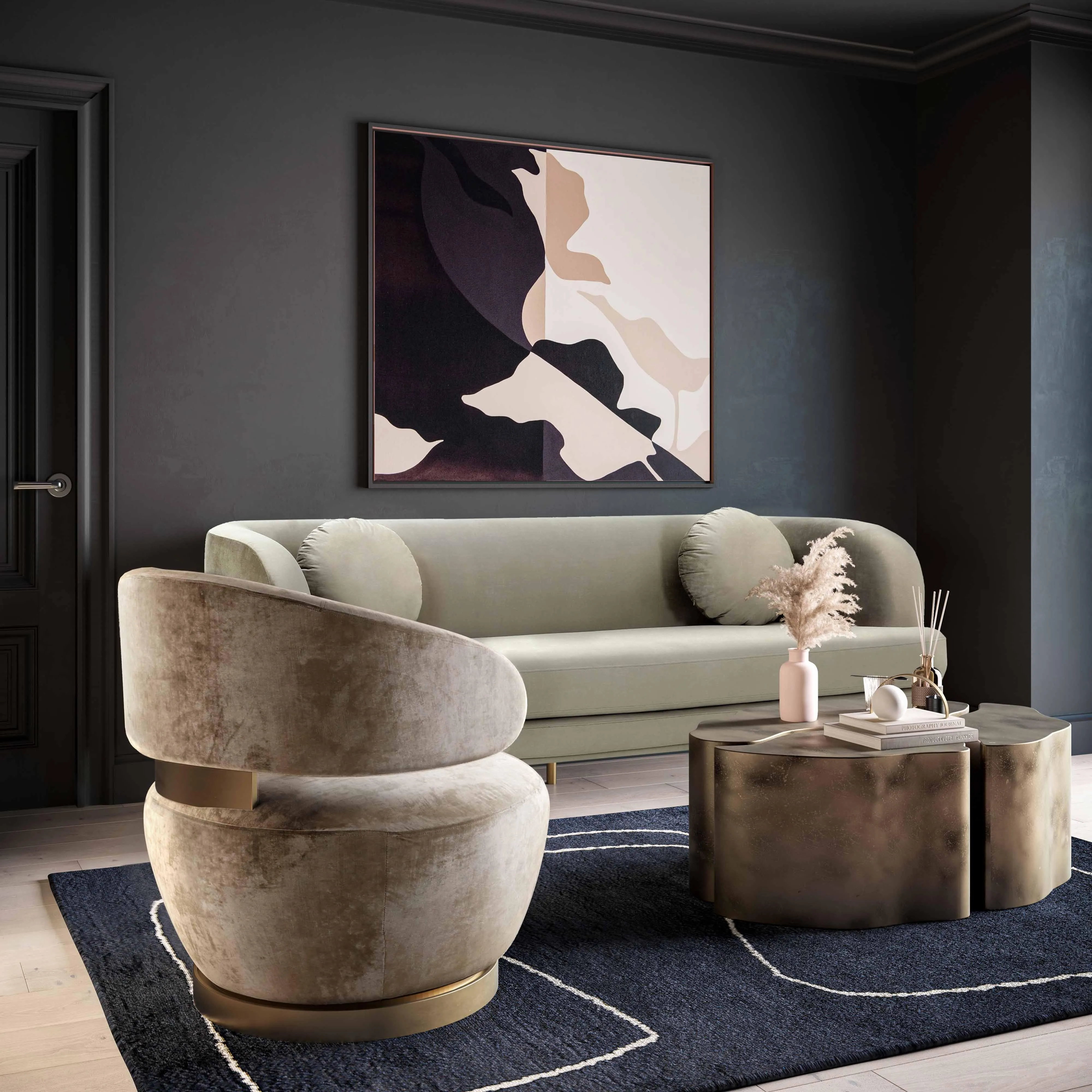 Austin Upholstered Swivel Chair - Image 9