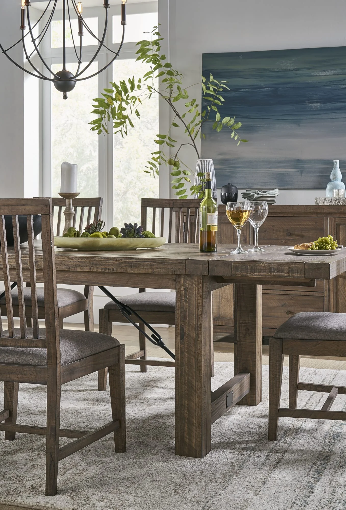 Autumn Flink Oak Solid Wood Extending Dining Table - Image 3