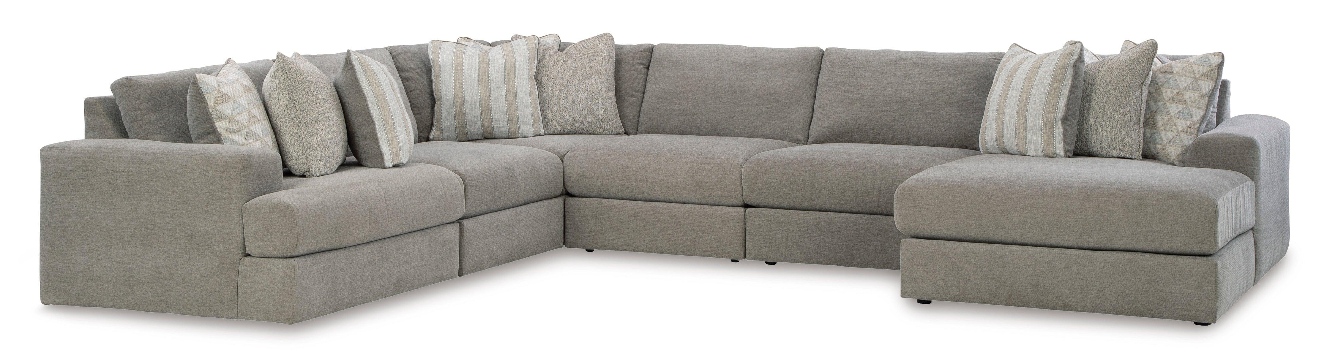 Avaliyah Ash 7-Piece Right Arm Facing (RAF) Chaise Sectional - Image 2