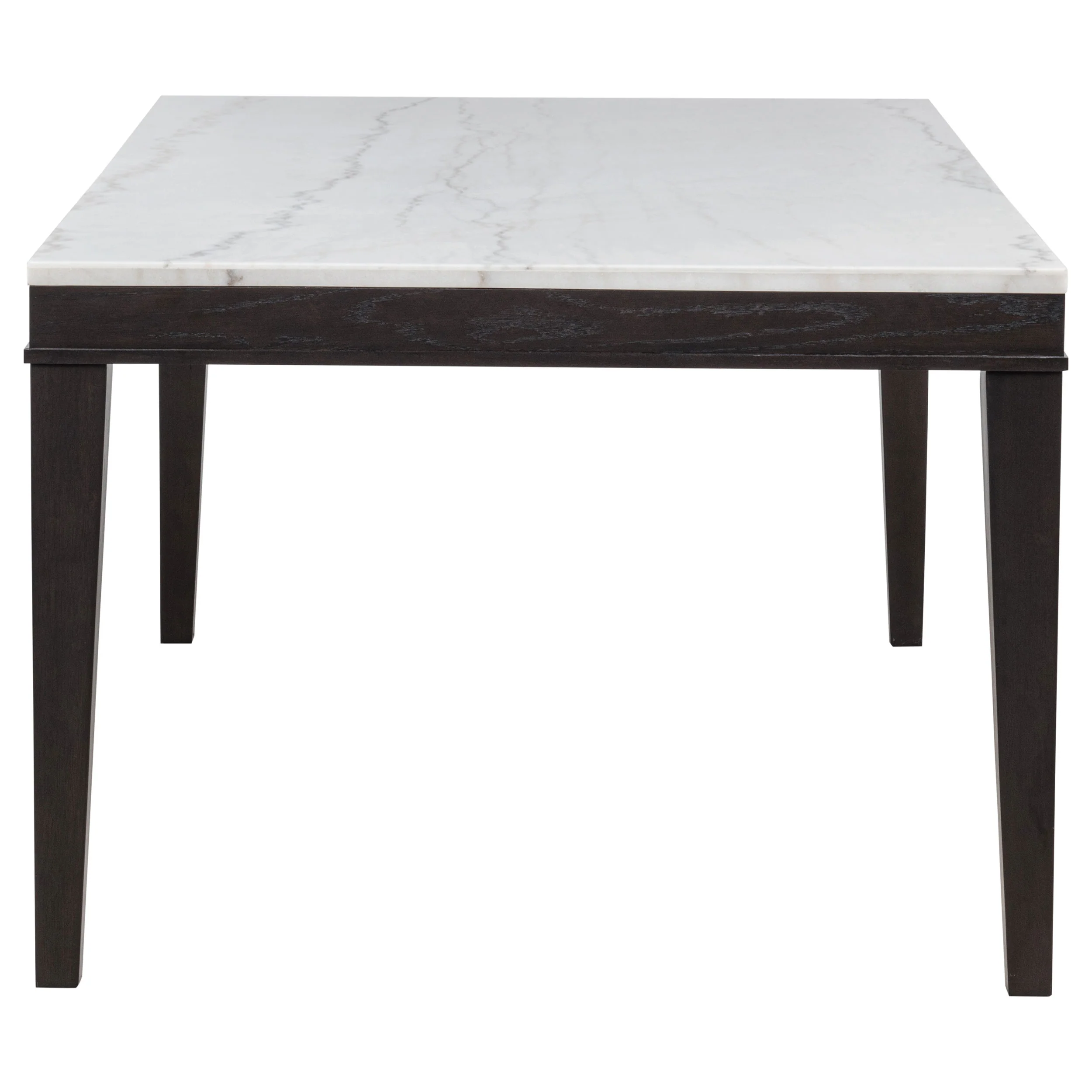 Averill Coffee Bean 72-inch Rectangular White Marble Top Dining Table - Image 5