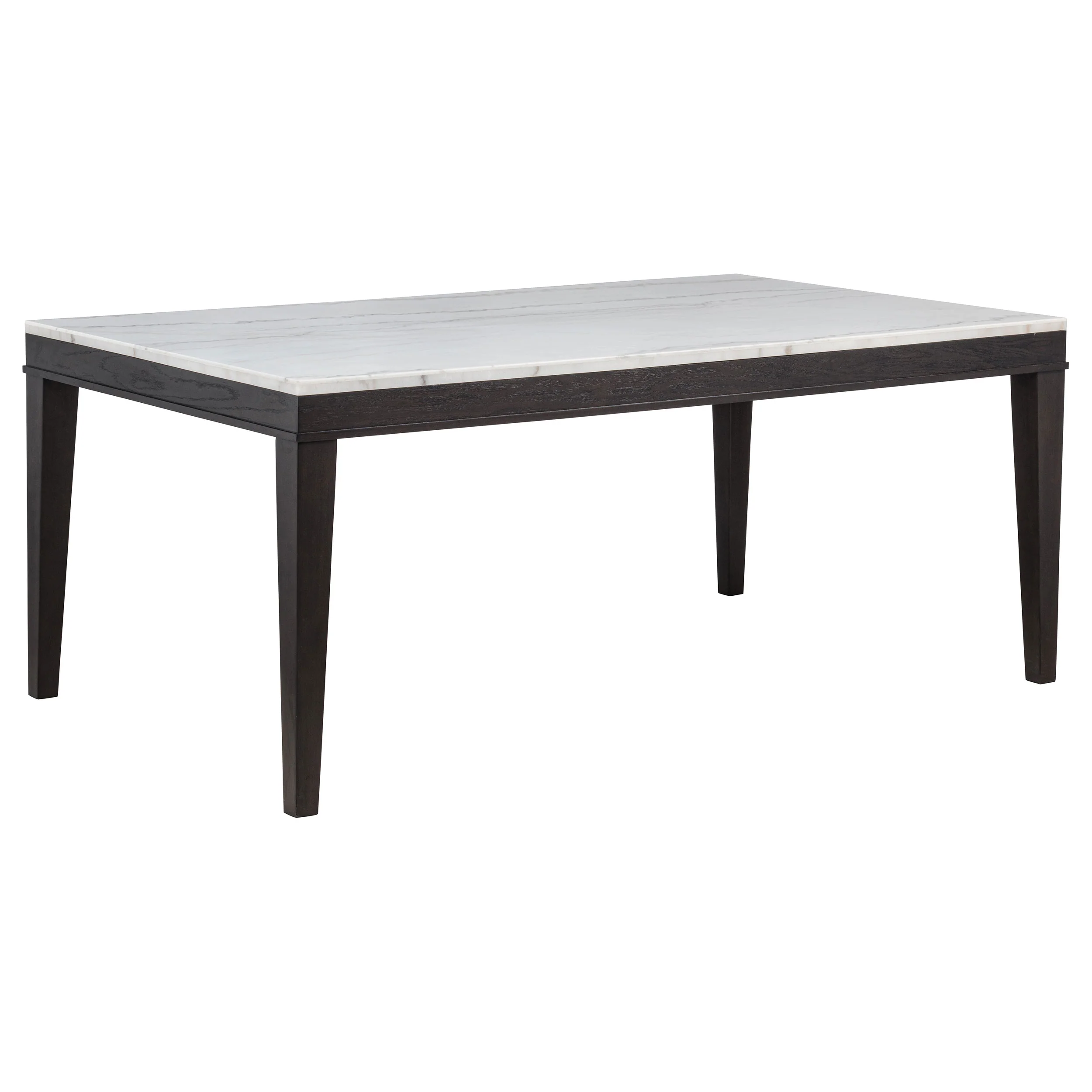 Averill Dark Grey and Coffee Bean 7-piece White Marble Top Dining Set - Image 6