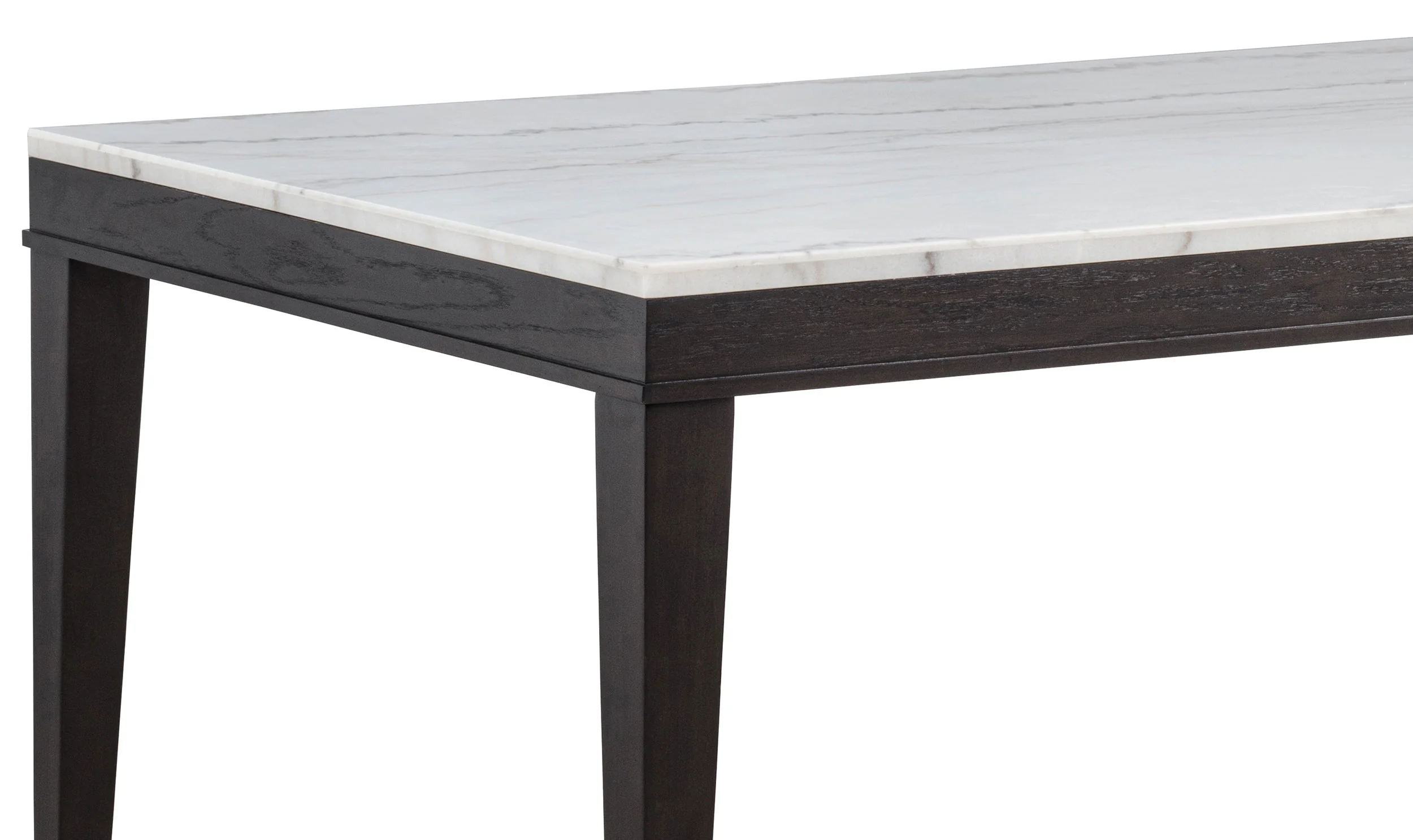 Averill Dark Grey and Coffee Bean 7-piece White Marble Top Dining Set - Image 9