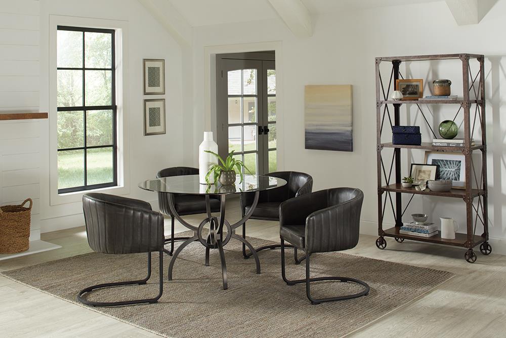 Aviano Gunmetal Dining Table Base - Image 10