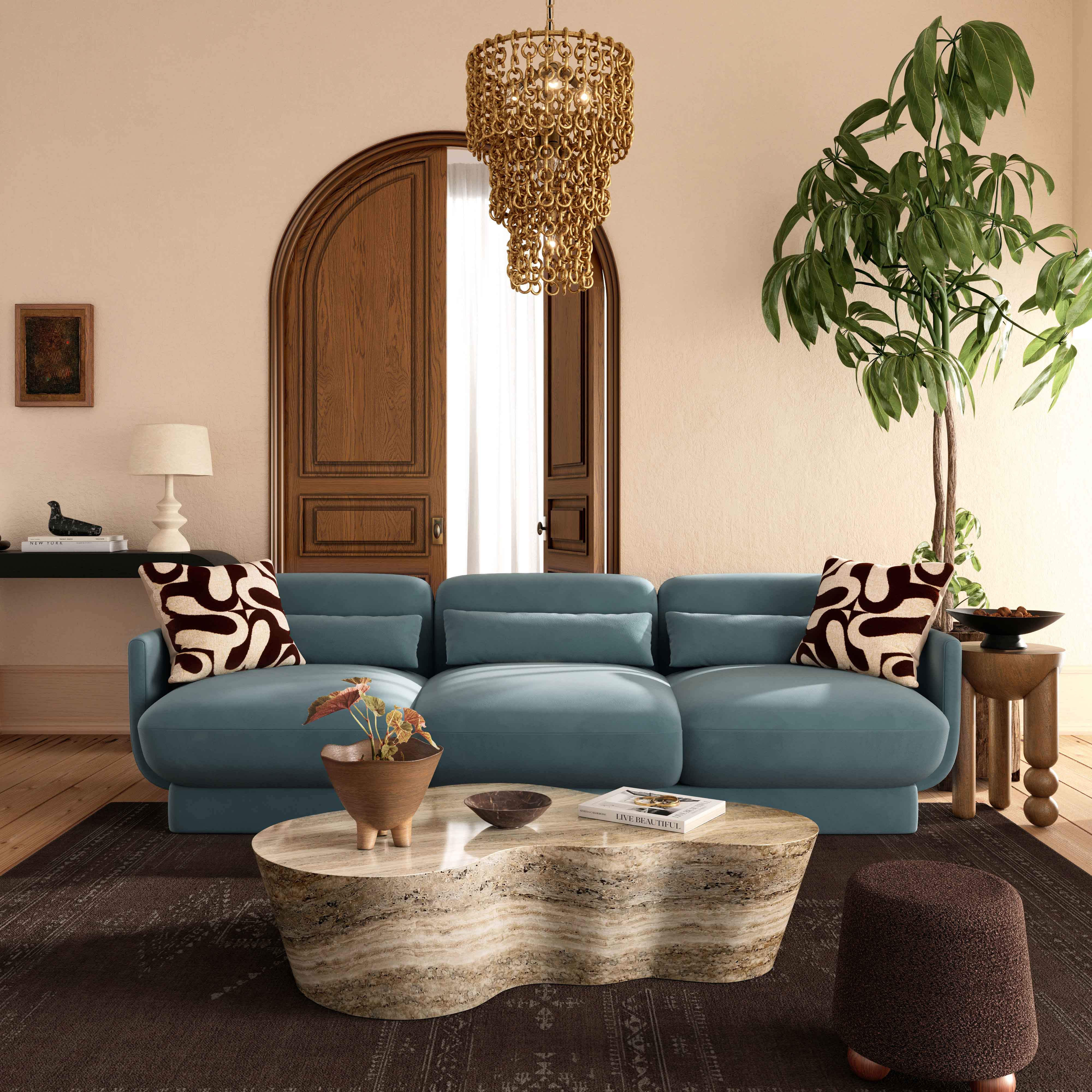 Azalea Velvet Sofa - Image 16