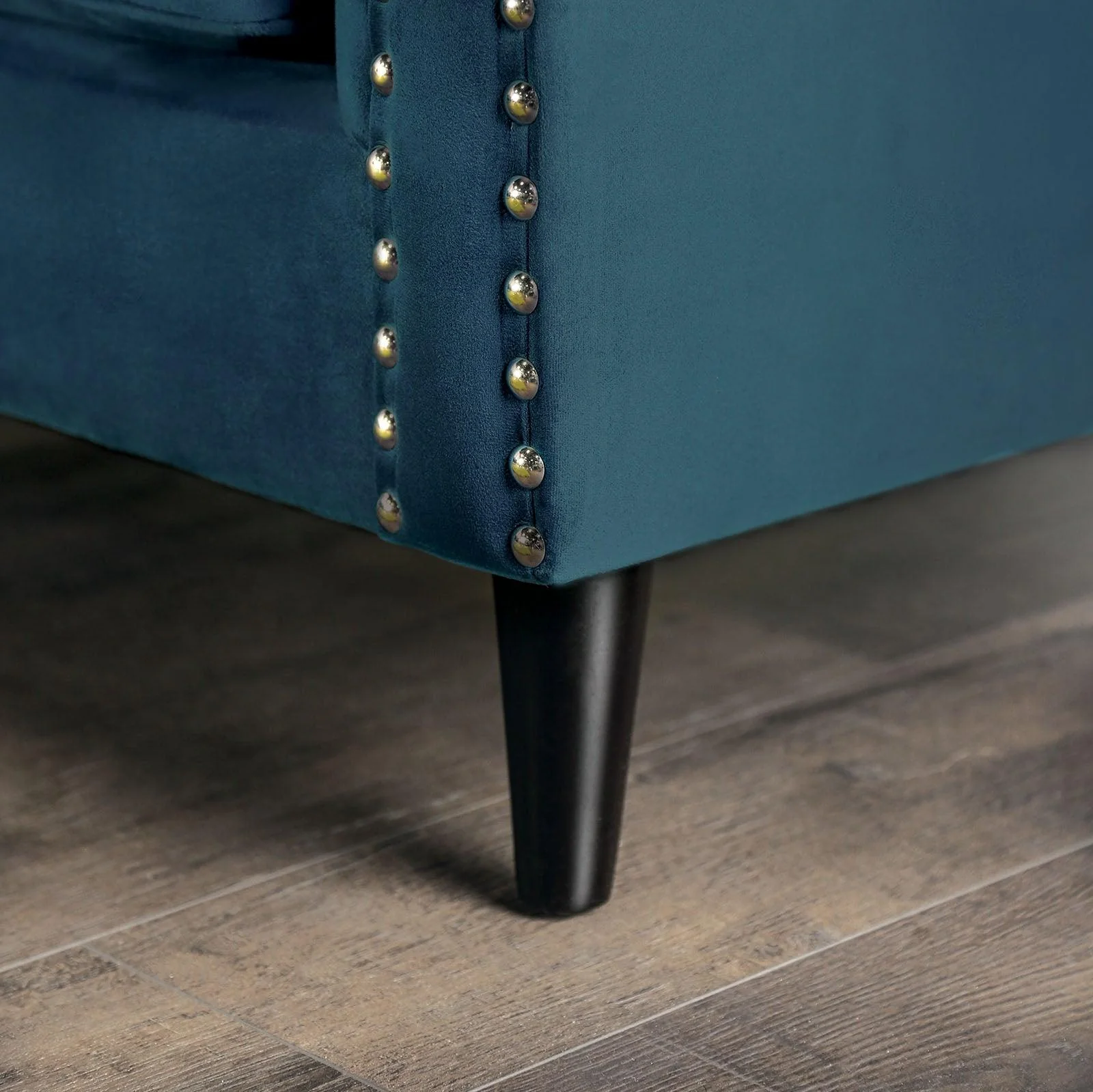 Azuletti Dark Teal/Apple Green Loveseat - Image 2
