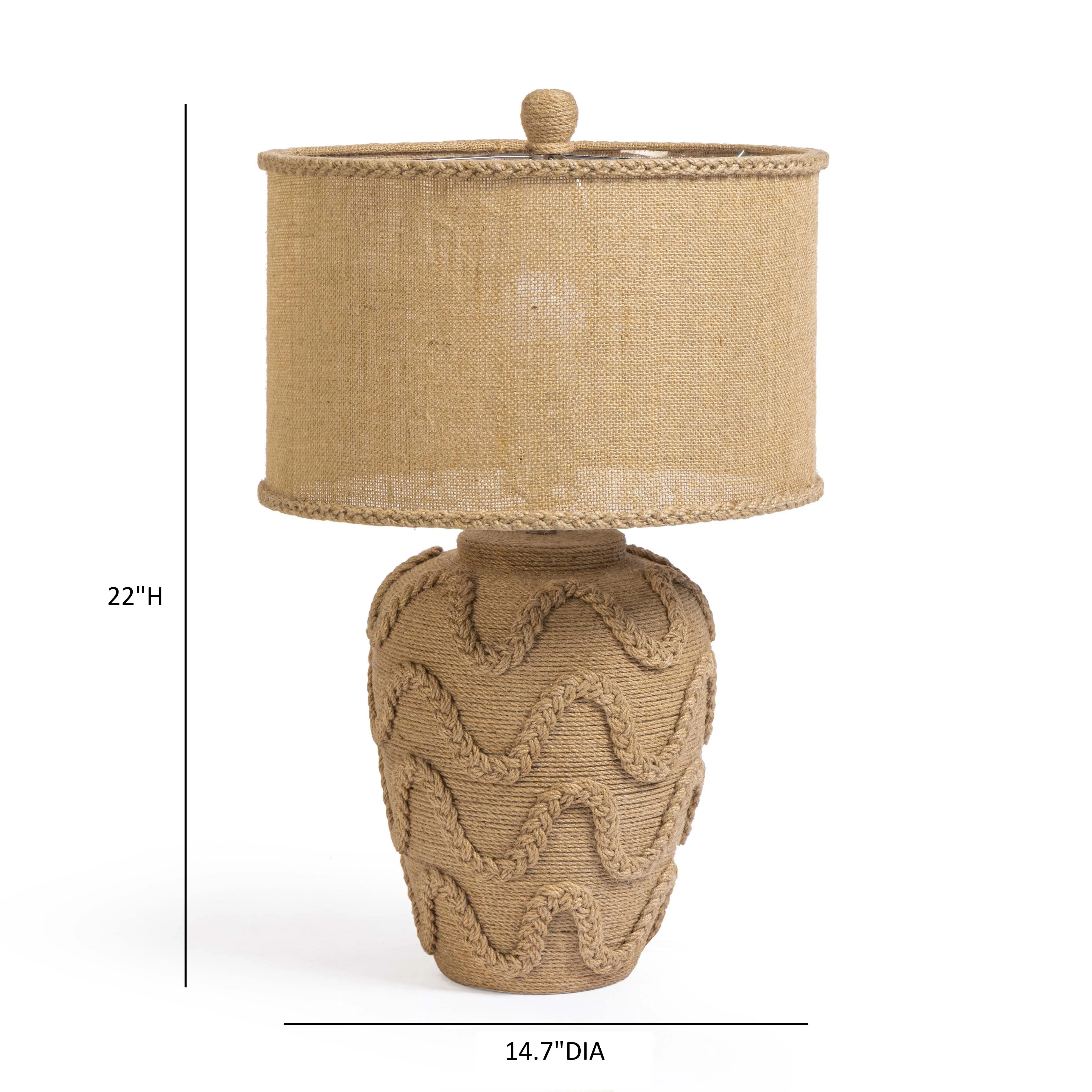 Baha Natural Bamboo Jute Table Lamp - Image 6