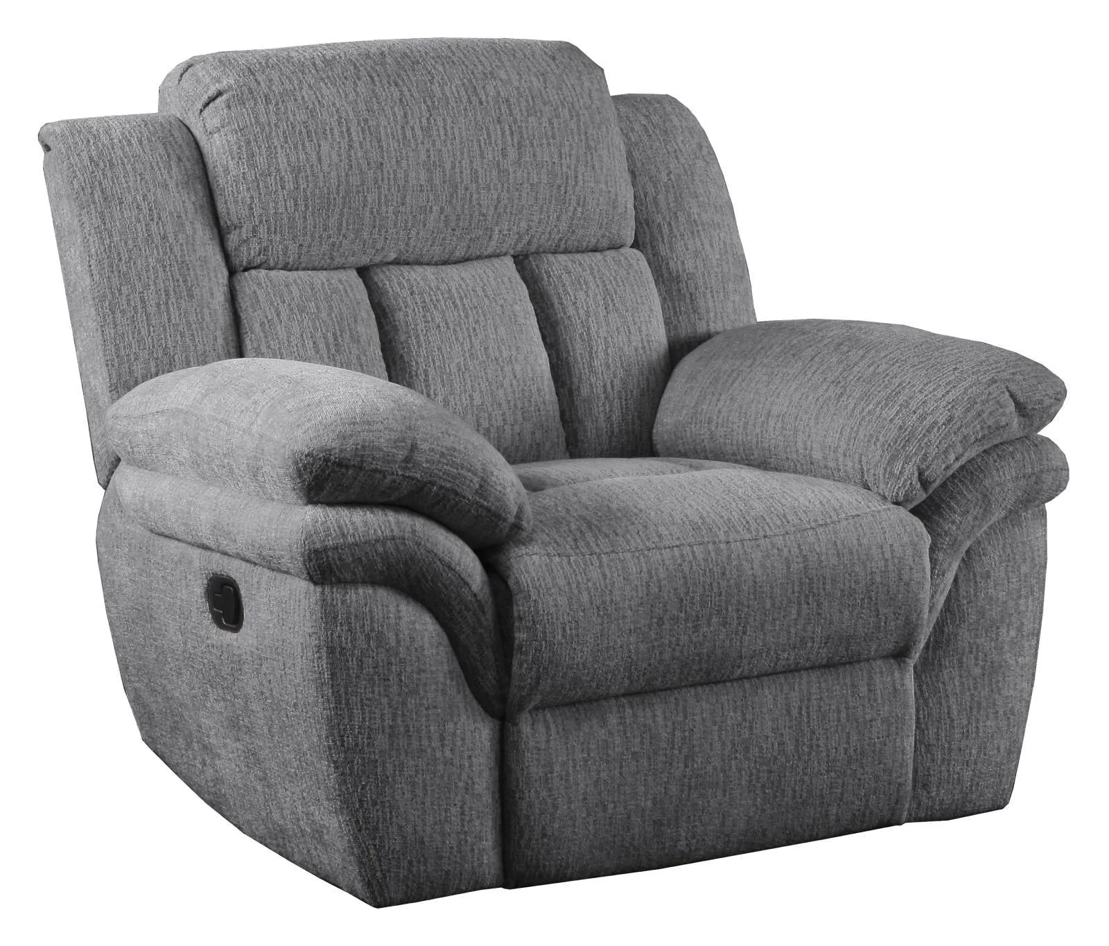 Bahrain Charcoal Upholstered Power Glider Recliner - Image 3