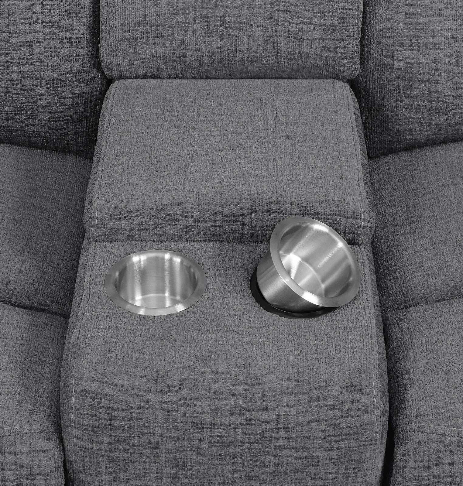 Bahrain Upholstered Motion Sofa Charcoal - Image 4