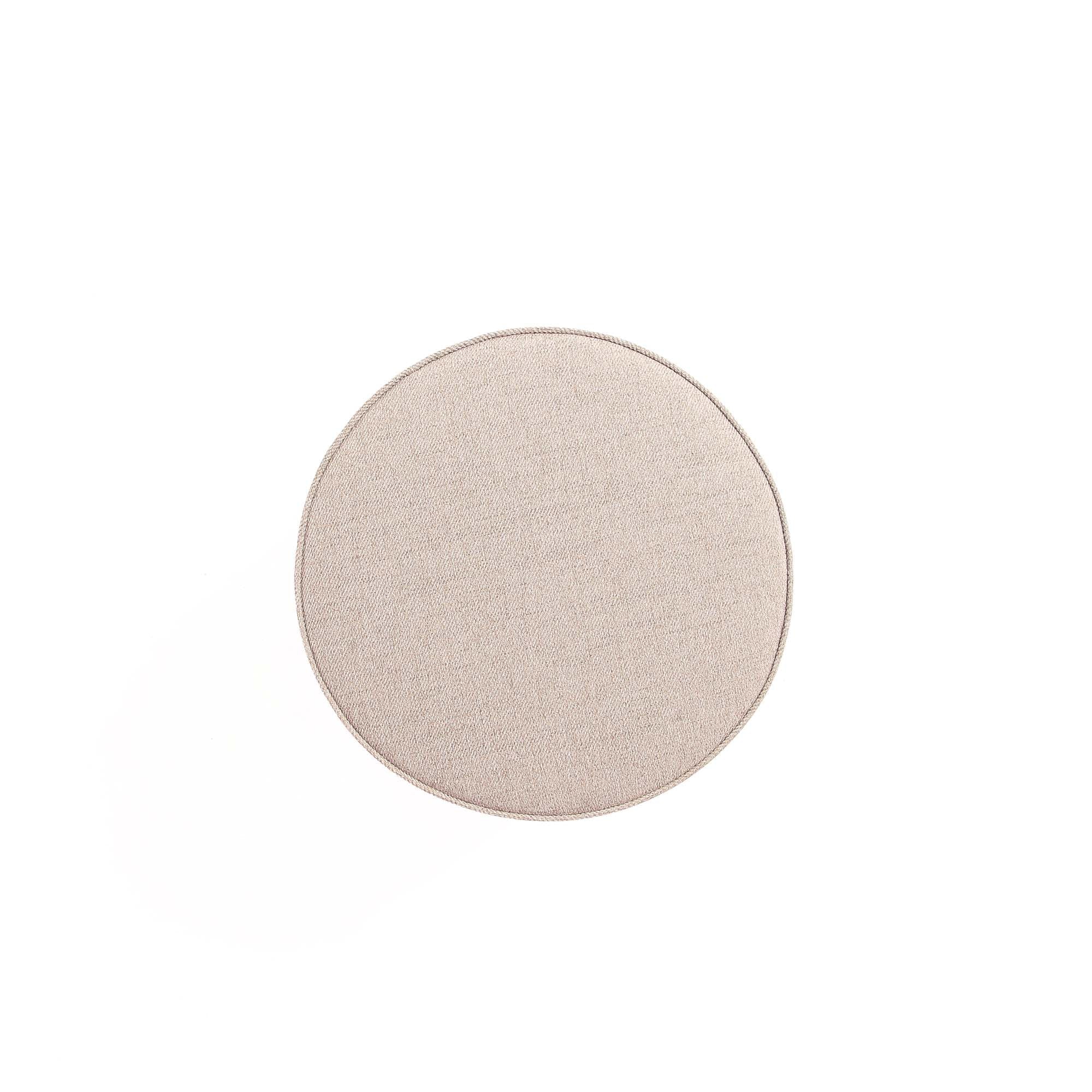 Bailey Ottoman in Oatmeal with Gold Feet - Image 6